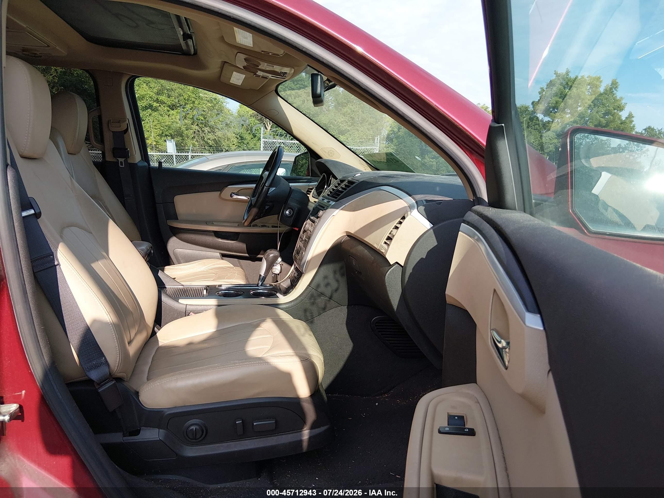2011 Chevrolet Traverse Ltz Red vin: 1GNKVLED7BJ120096