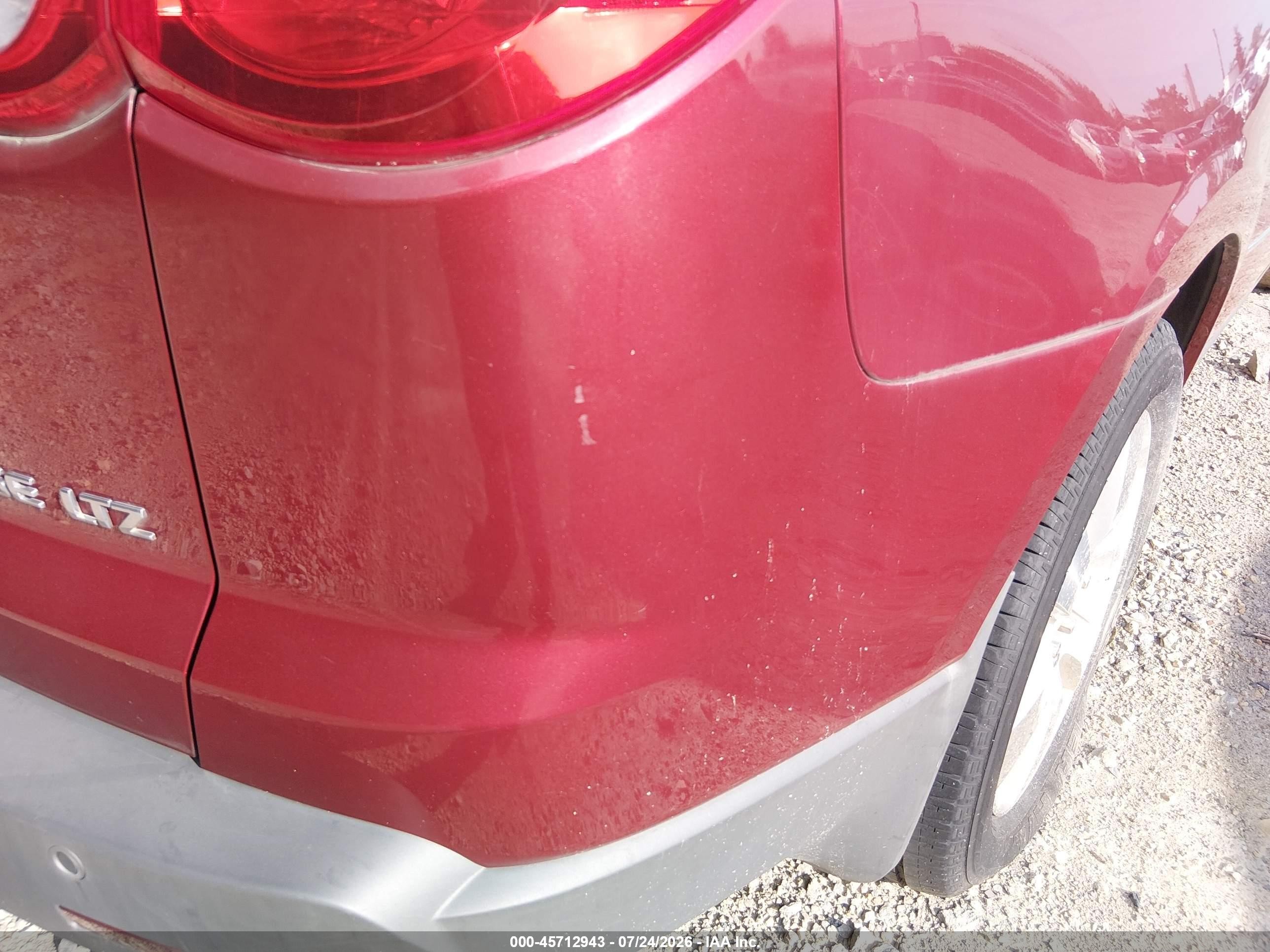 2011 Chevrolet Traverse Ltz Red vin: 1GNKVLED7BJ120096