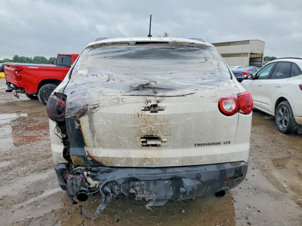 2012 Chevrolet Traverse Ltz Белый vin: 1GNKVLED7CJ153651