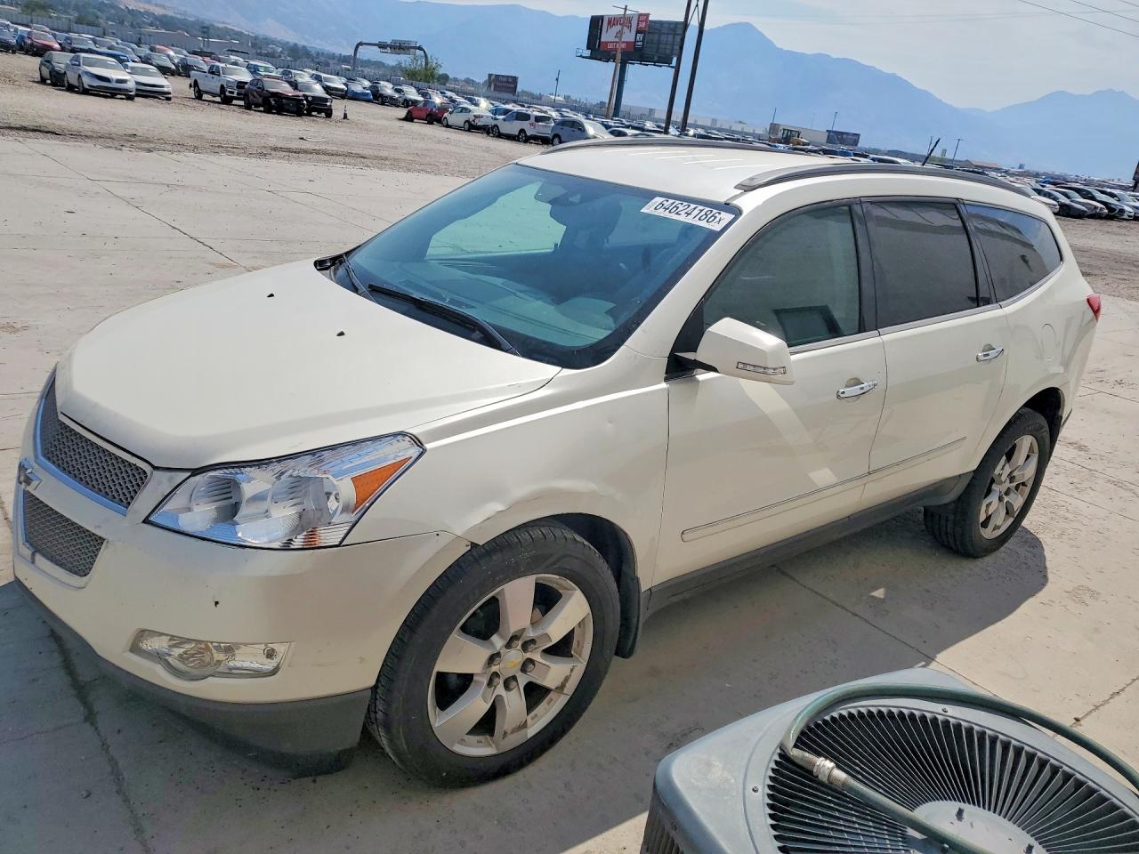 2012 Chevrolet Traverse Ltz White vin: 1GNKVLED7CJ350612