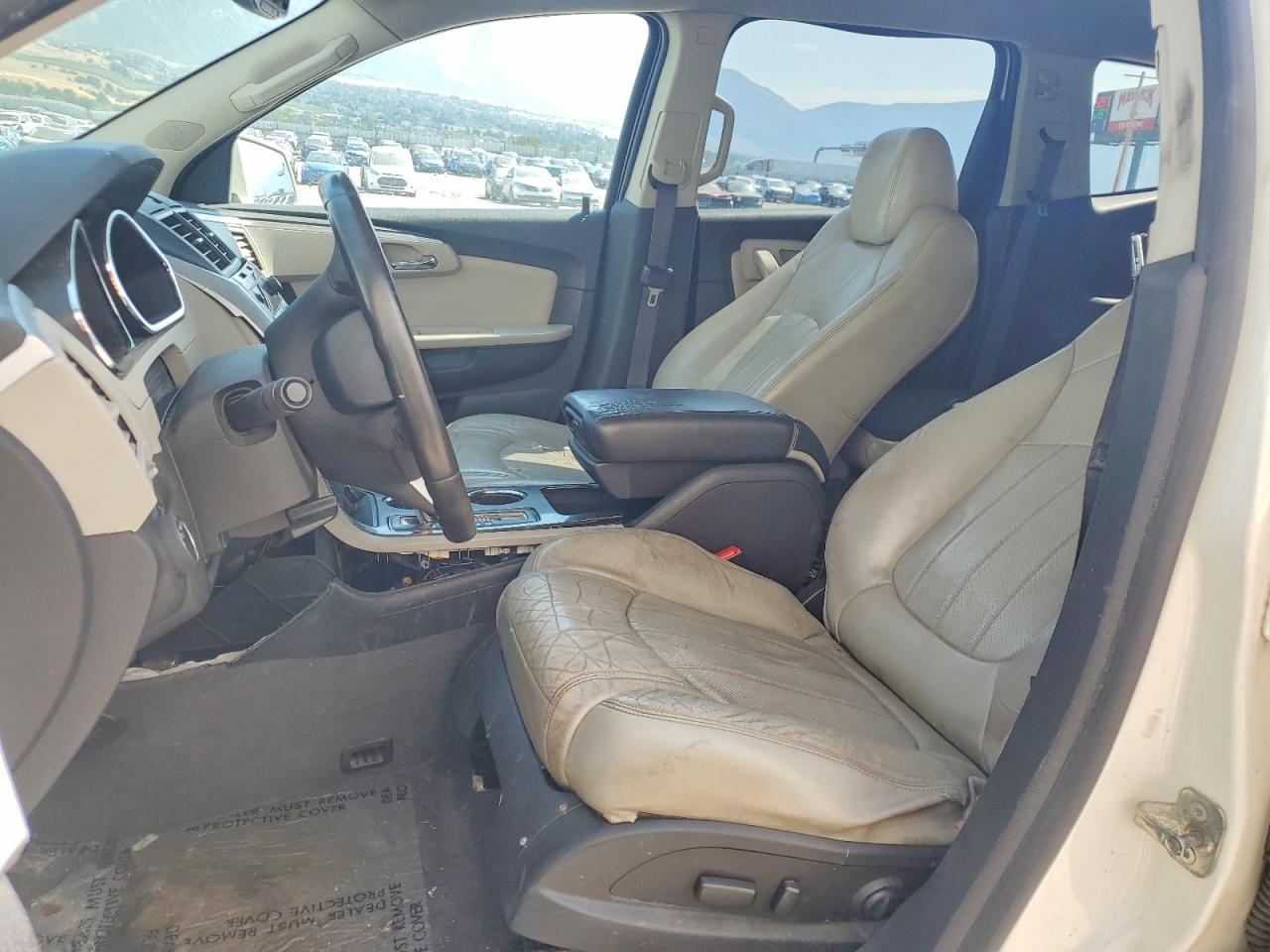 2012 Chevrolet Traverse Ltz White vin: 1GNKVLED7CJ350612