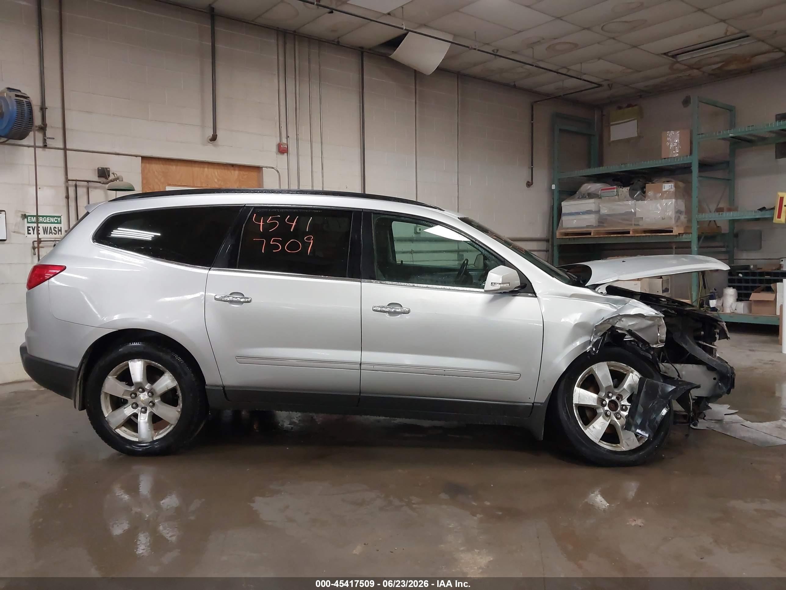 2012 Chevrolet Traverse Ltz Silver vin: 1GNKVLED7CJ350853