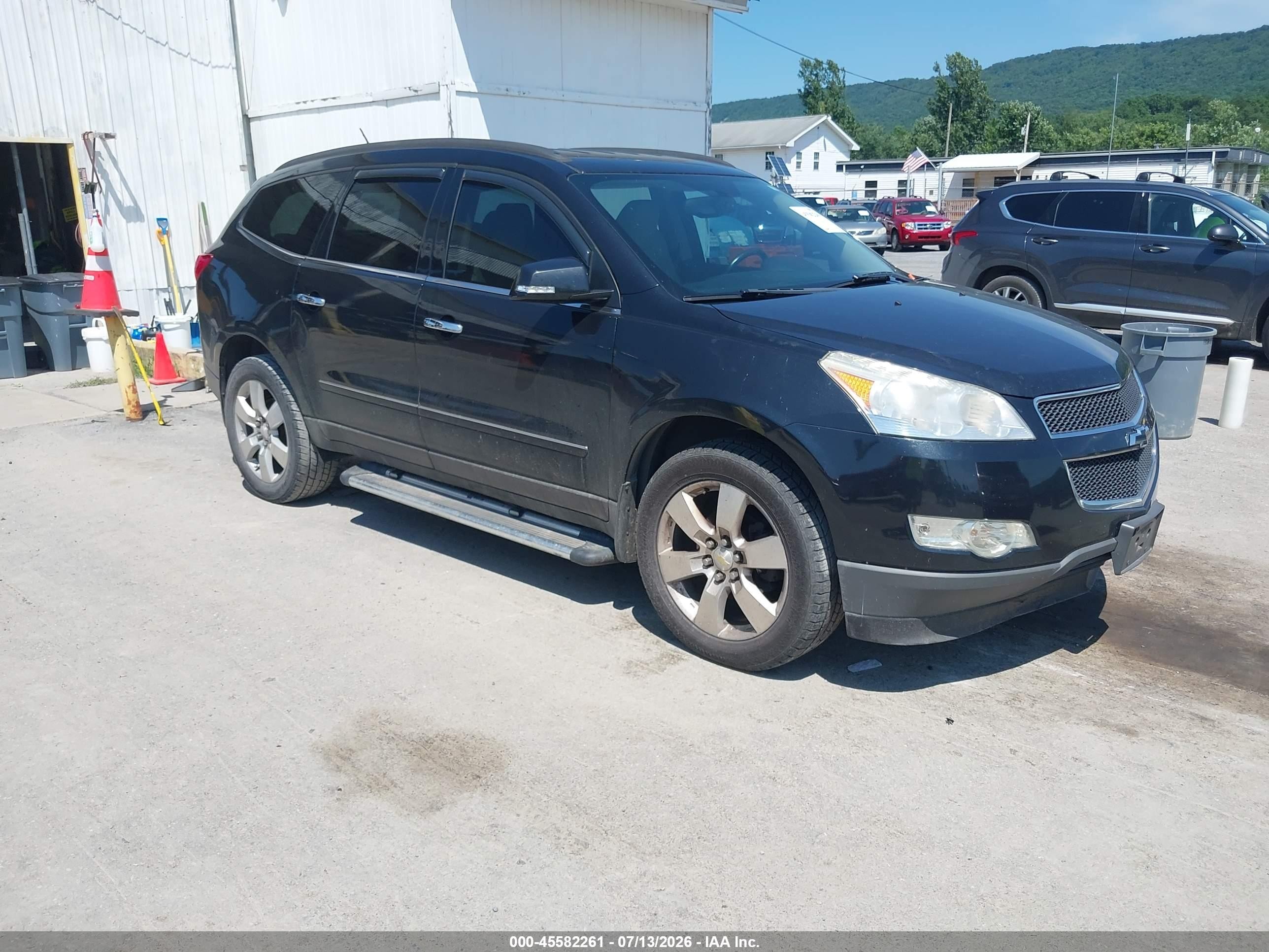 2012 Chevrolet Traverse Ltz Black vin: 1GNKVLED7CJ380919