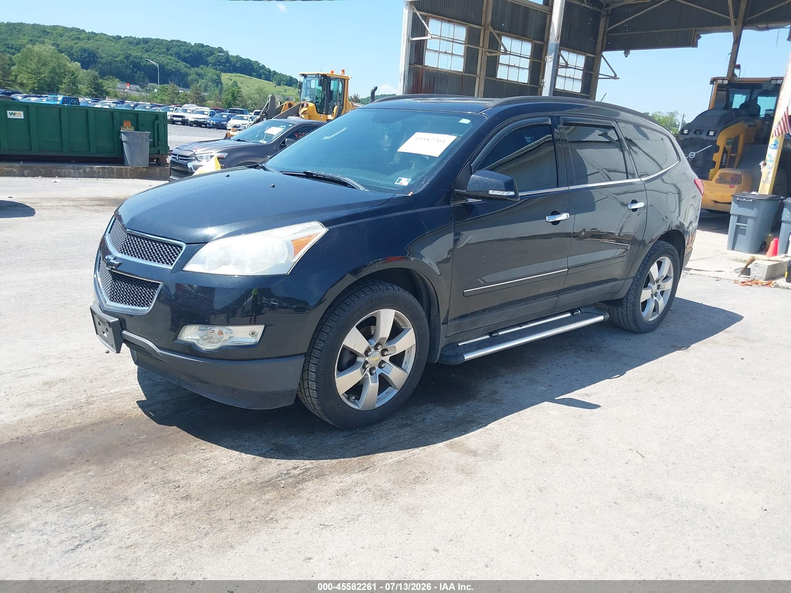 2012 Chevrolet Traverse Ltz Black vin: 1GNKVLED7CJ380919