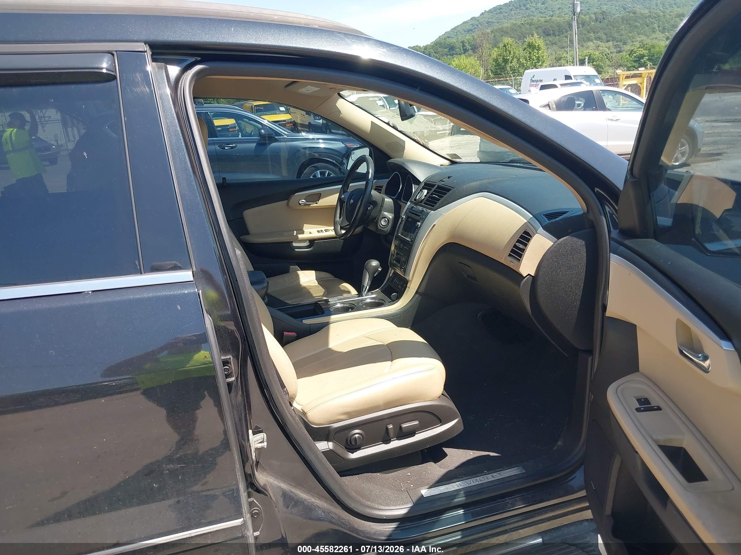2012 Chevrolet Traverse Ltz Black vin: 1GNKVLED7CJ380919
