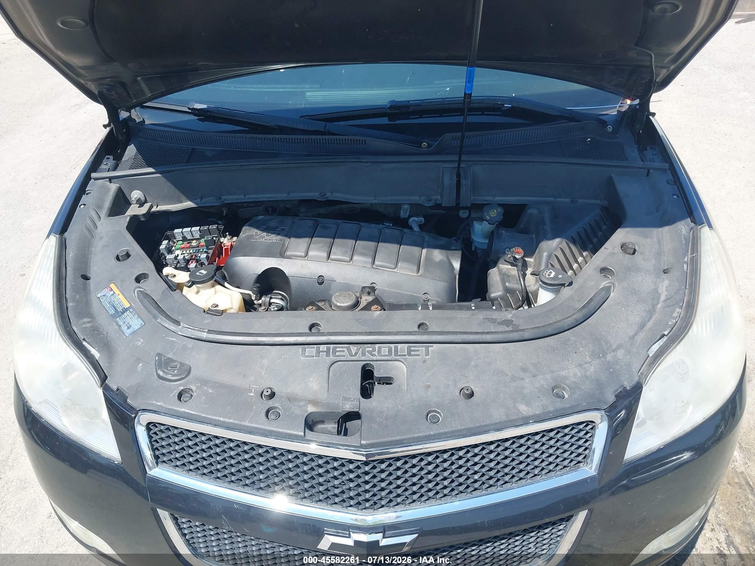 2012 Chevrolet Traverse Ltz Black vin: 1GNKVLED7CJ380919