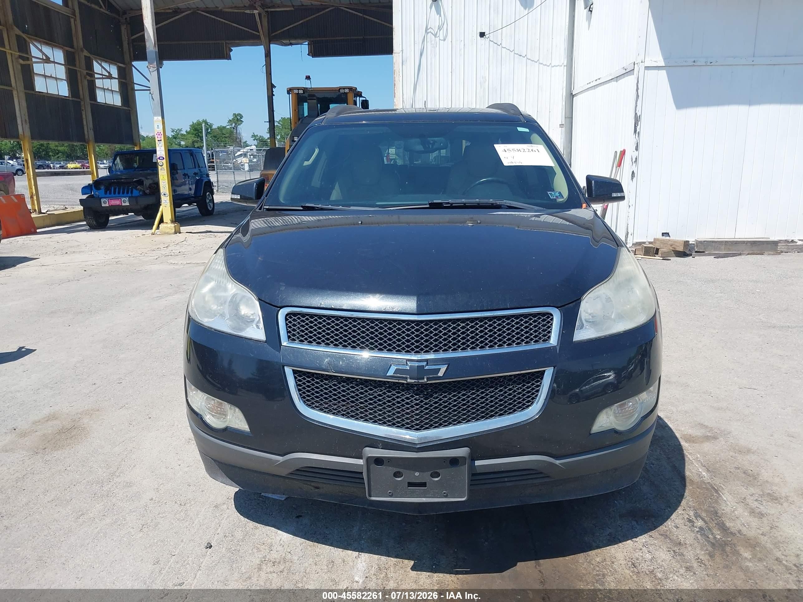 2012 Chevrolet Traverse Ltz Black vin: 1GNKVLED7CJ380919