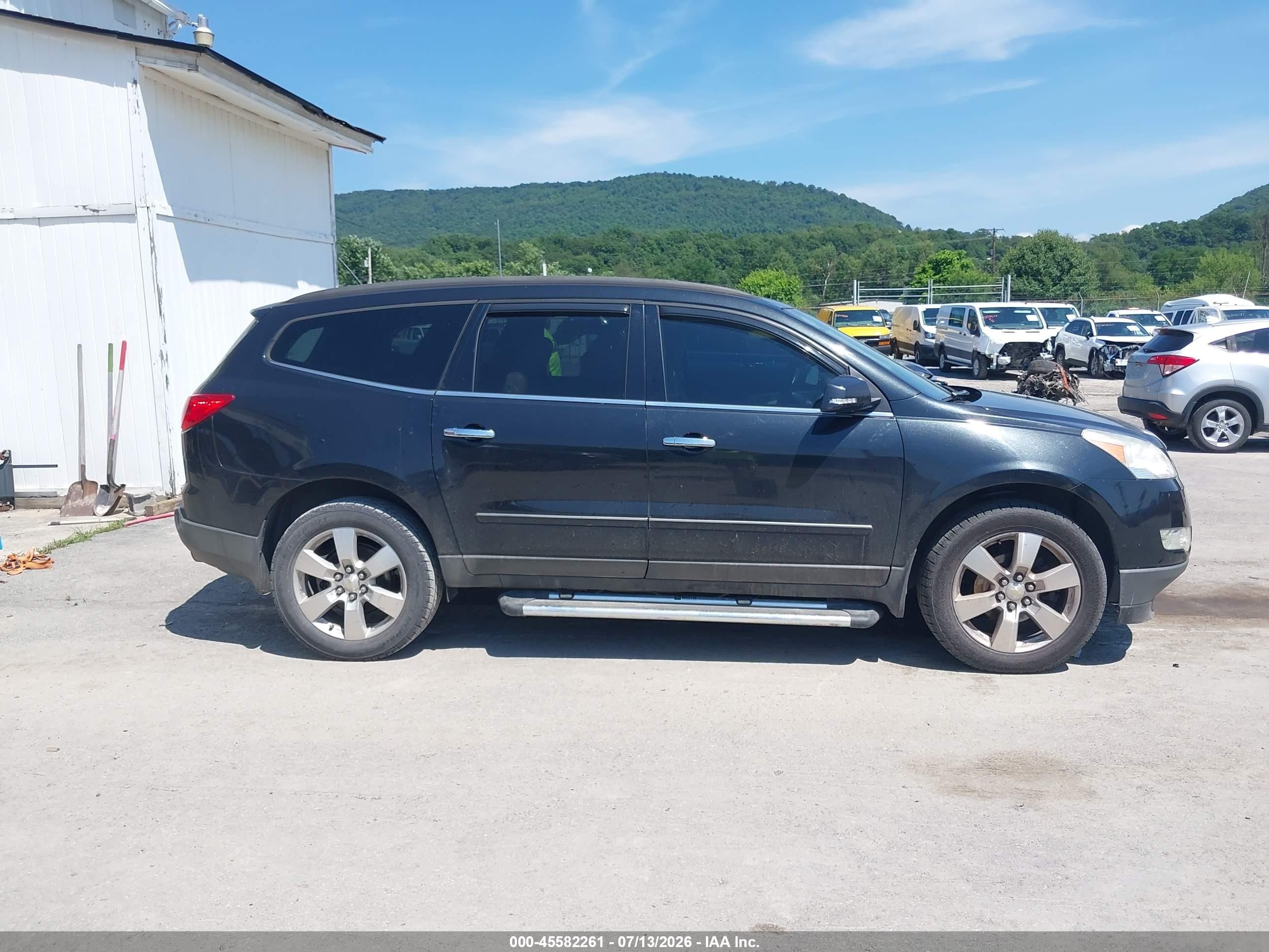 2012 Chevrolet Traverse Ltz Black vin: 1GNKVLED7CJ380919