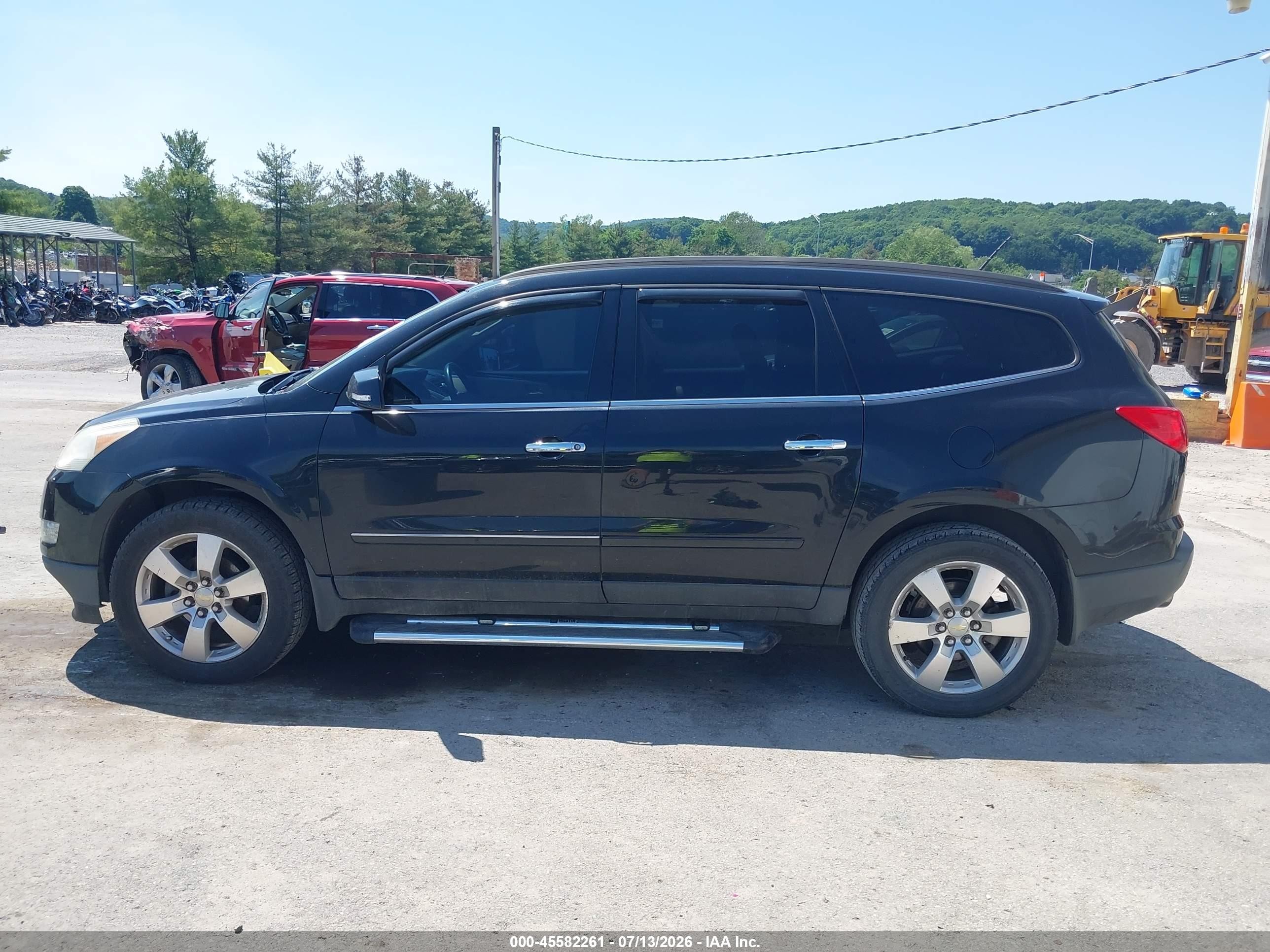 2012 Chevrolet Traverse Ltz Black vin: 1GNKVLED7CJ380919