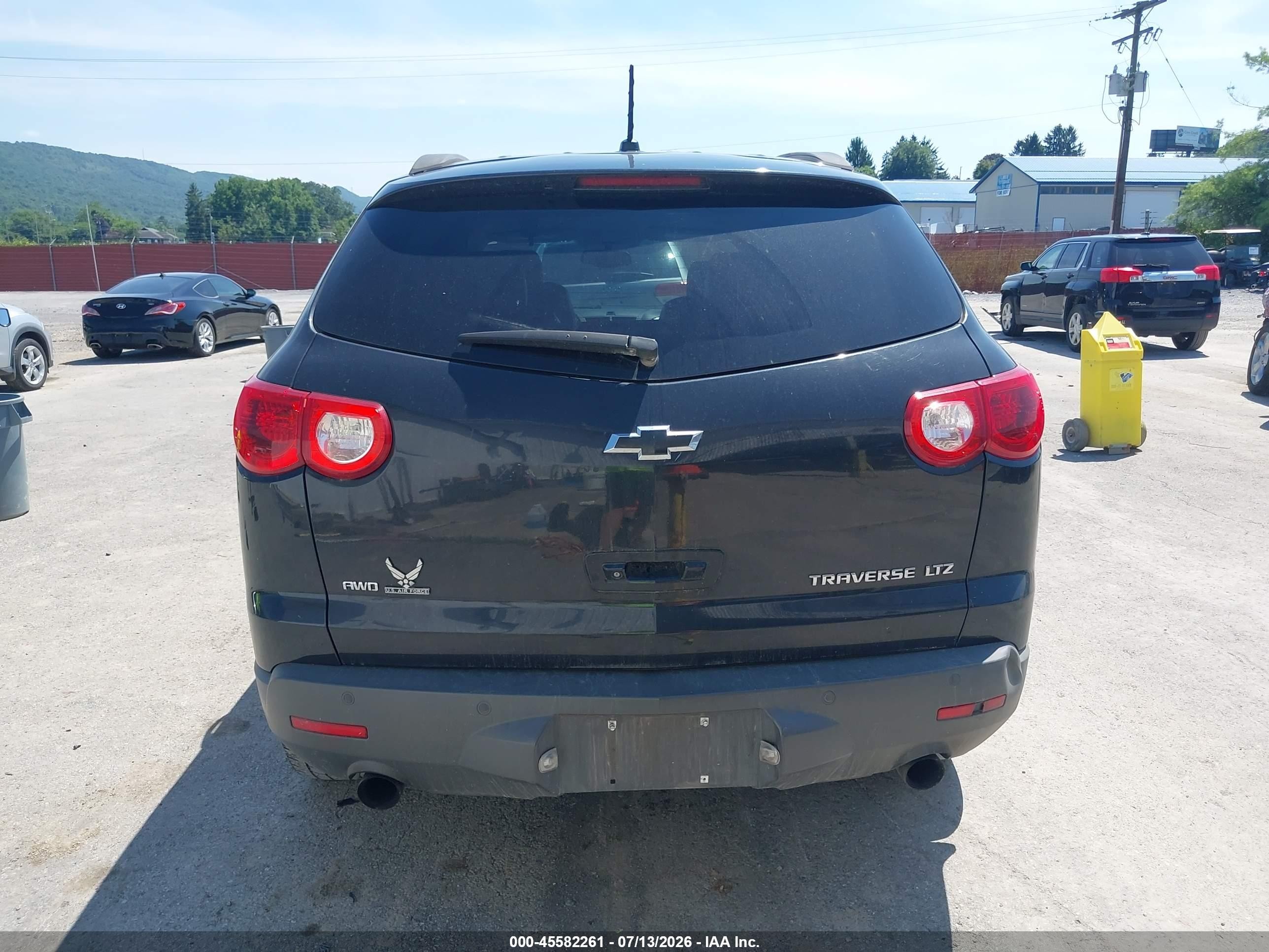 2012 Chevrolet Traverse Ltz Black vin: 1GNKVLED7CJ380919