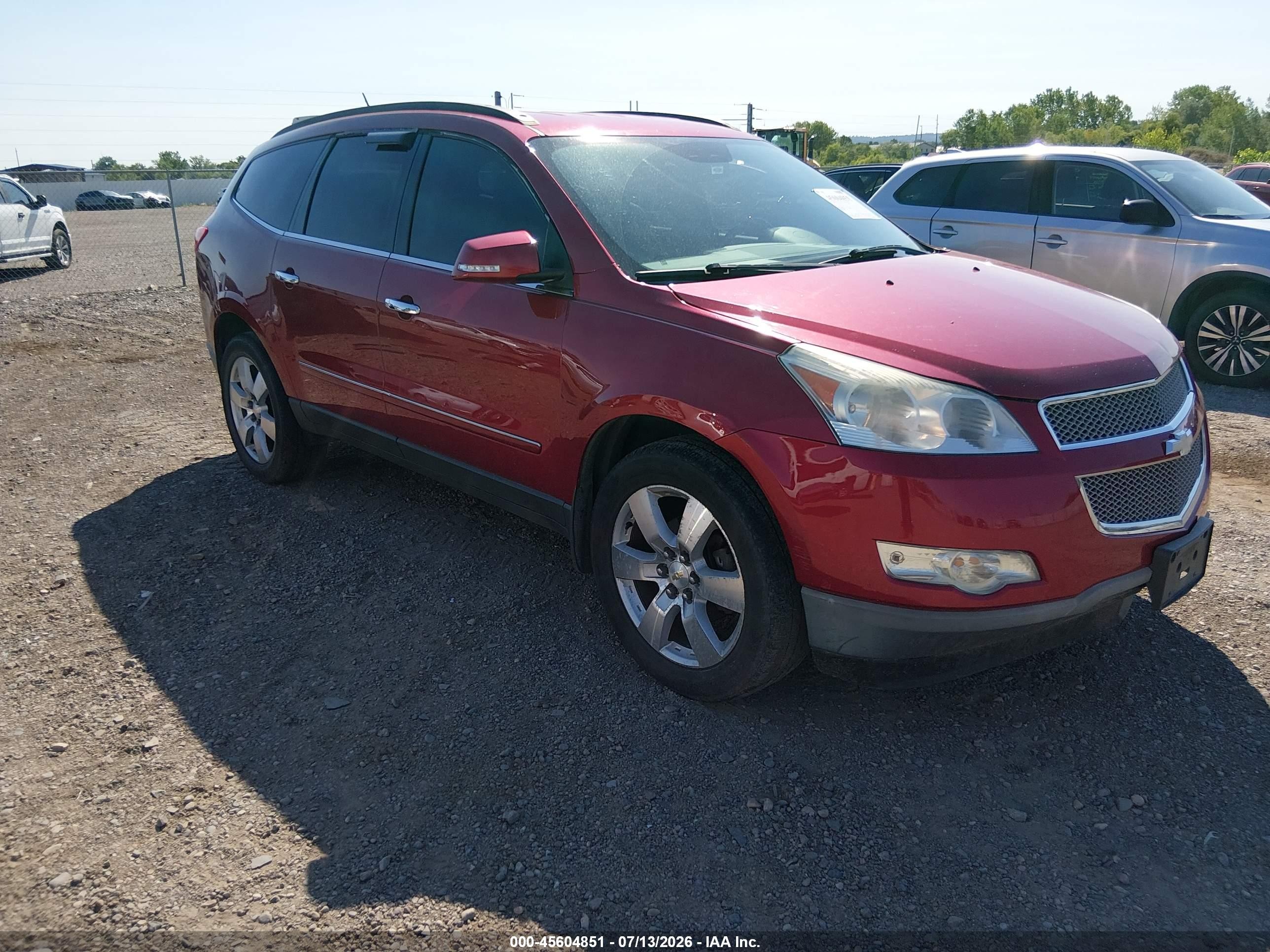 2012 Chevrolet Traverse Ltz Red vin: 1GNKVLED8CJ191213