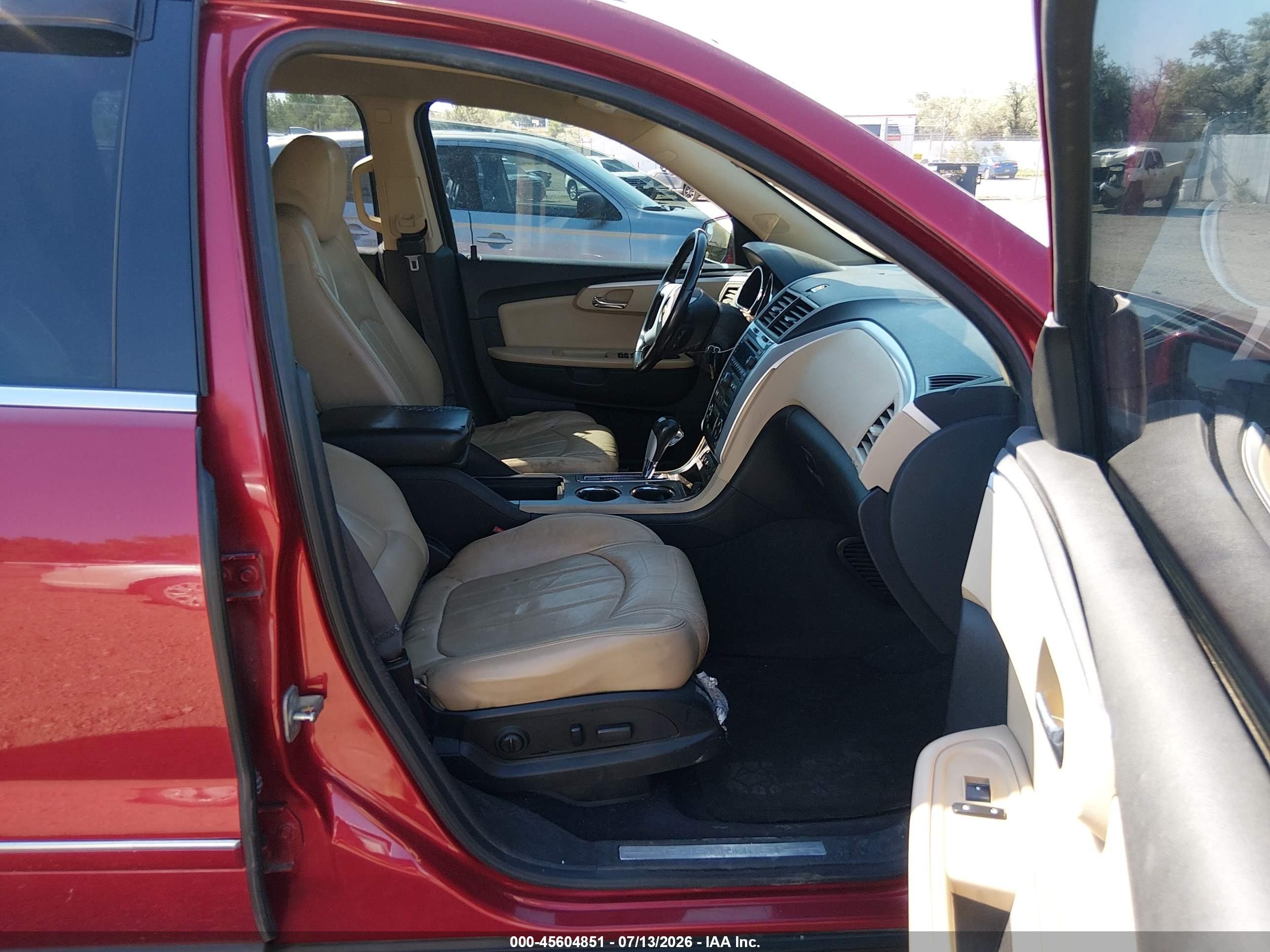 2012 Chevrolet Traverse Ltz Red vin: 1GNKVLED8CJ191213