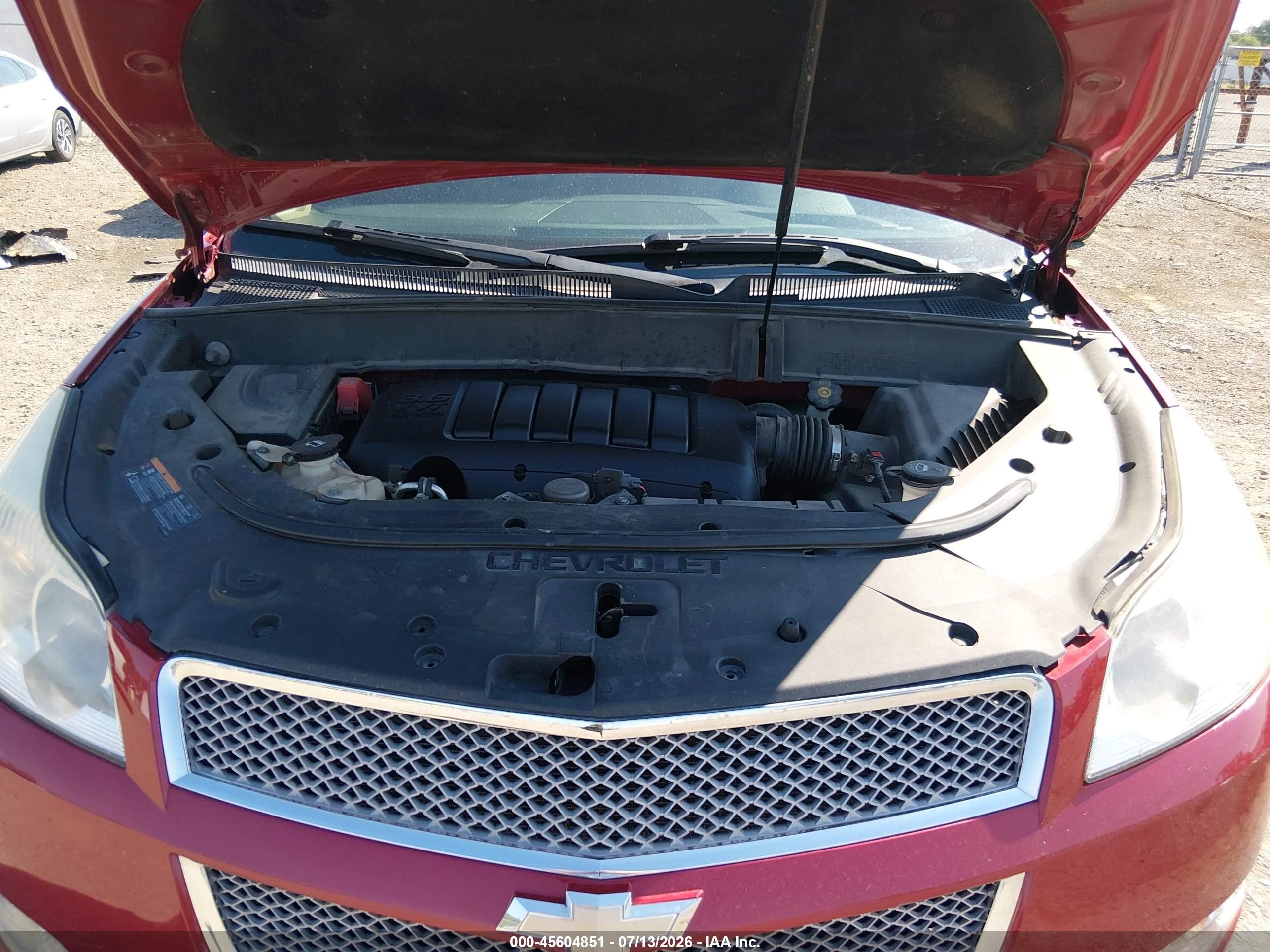 2012 Chevrolet Traverse Ltz Red vin: 1GNKVLED8CJ191213