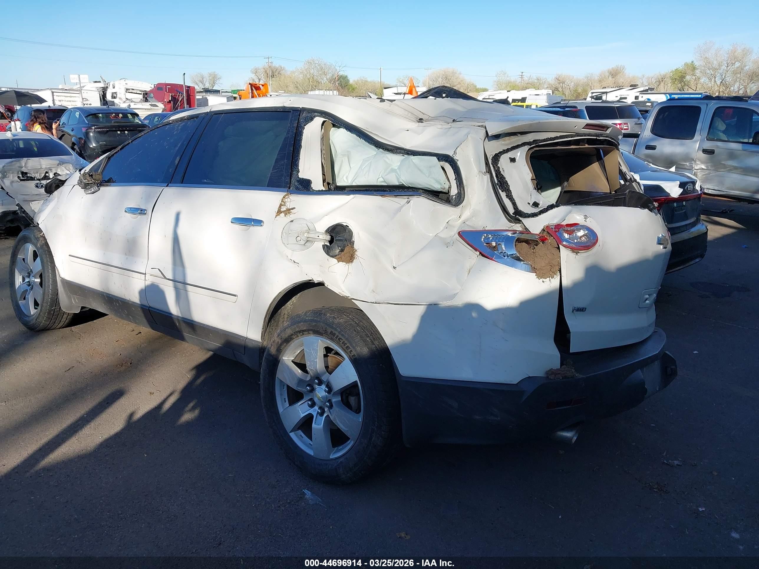 2012 Chevrolet Traverse Ltz Белый vin: 1GNKVLED8CJ324455