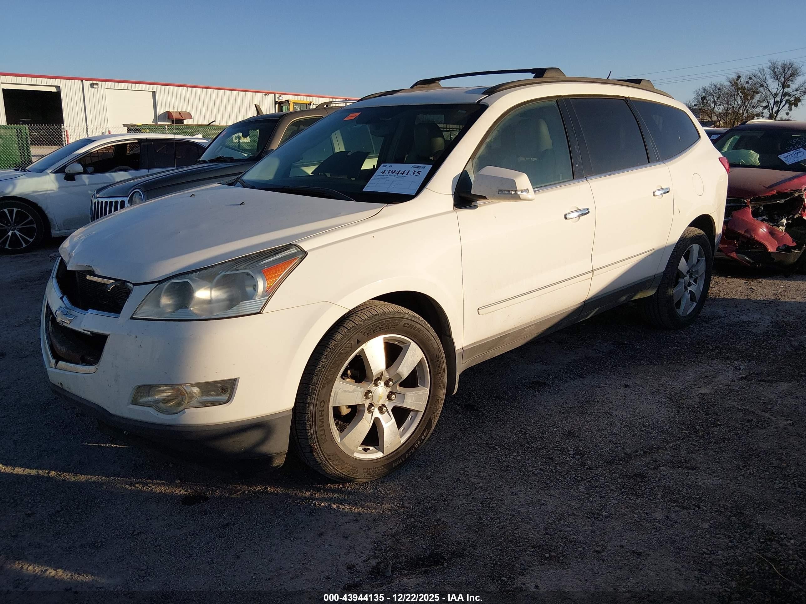 2011 Chevrolet Traverse Ltz White vin: 1GNKVLED9BJ204114
