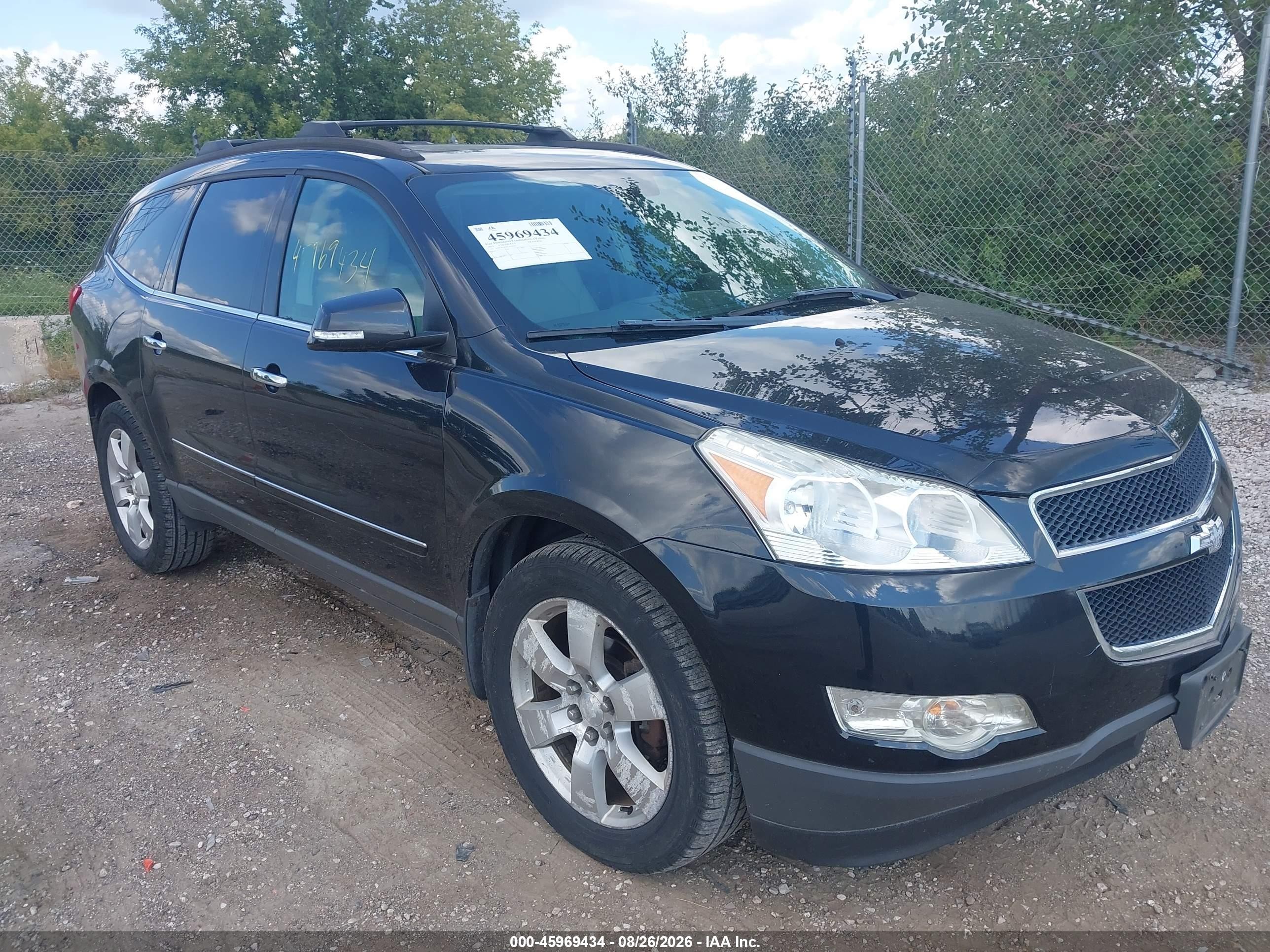2012 Chevrolet Traverse Ltz Black vin: 1GNKVLED9CJ119257