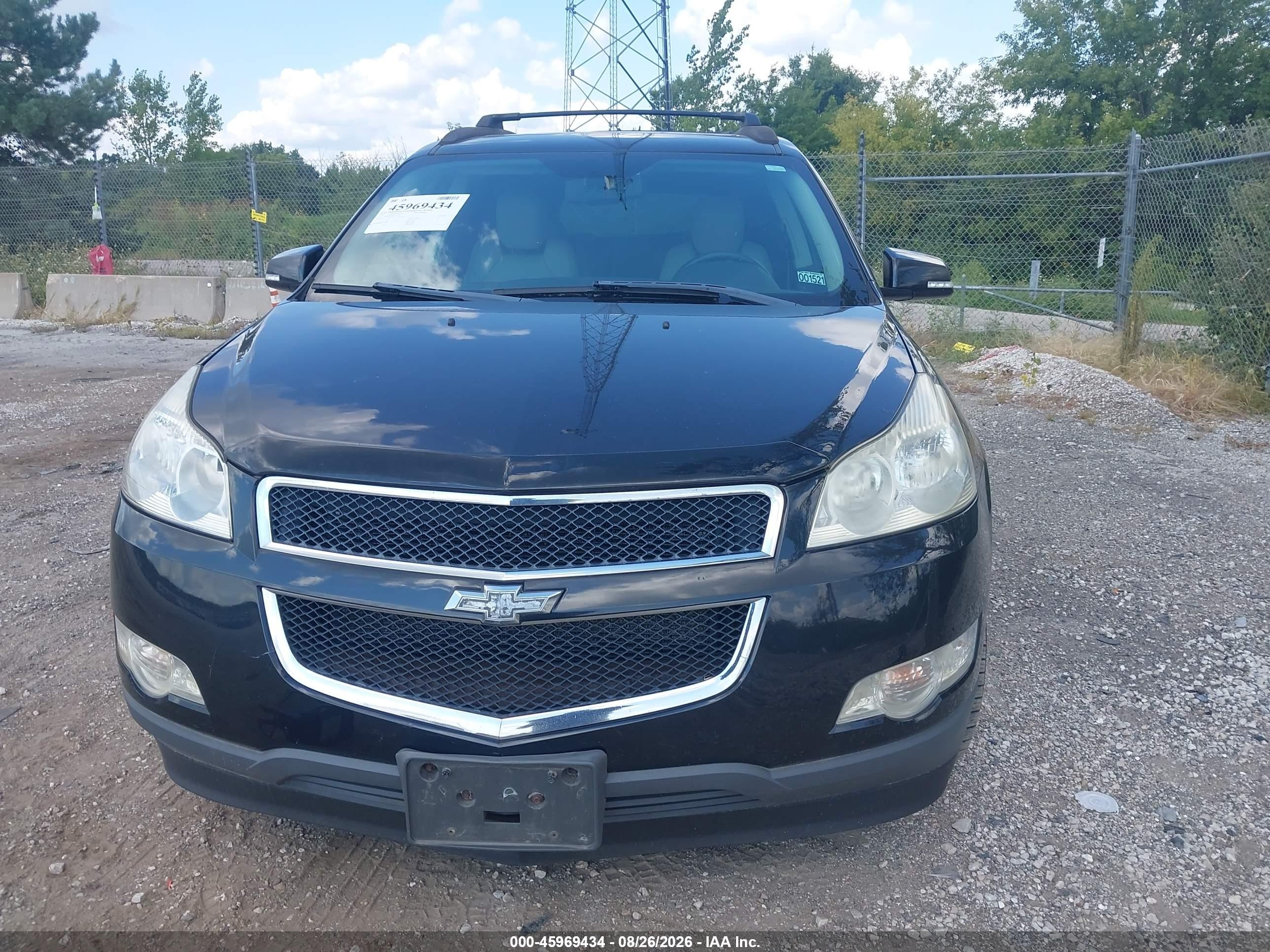 2012 Chevrolet Traverse Ltz Black vin: 1GNKVLED9CJ119257