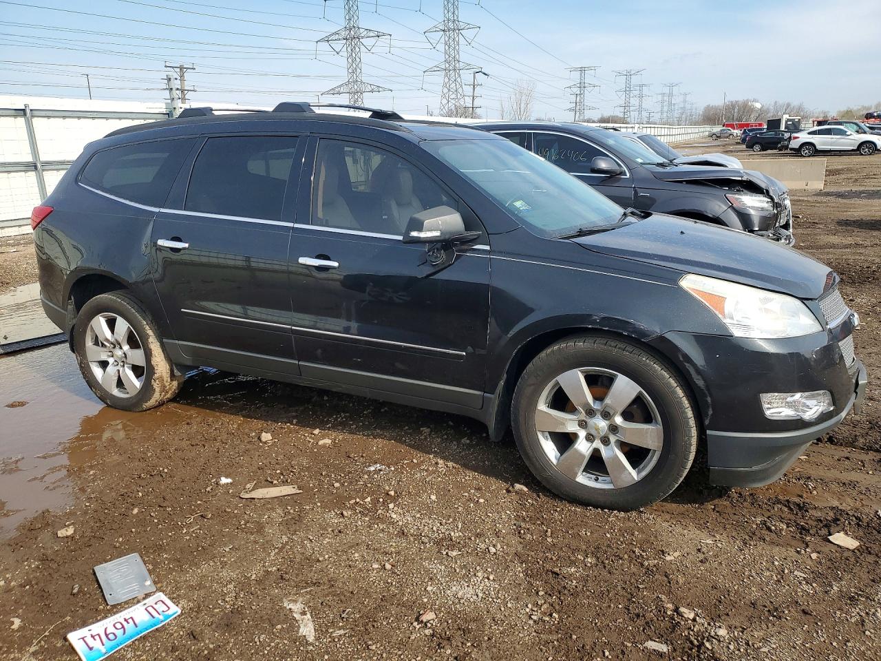 2011 Chevrolet Traverse Ltz Black vin: 1GNKVLEDXBJ318106