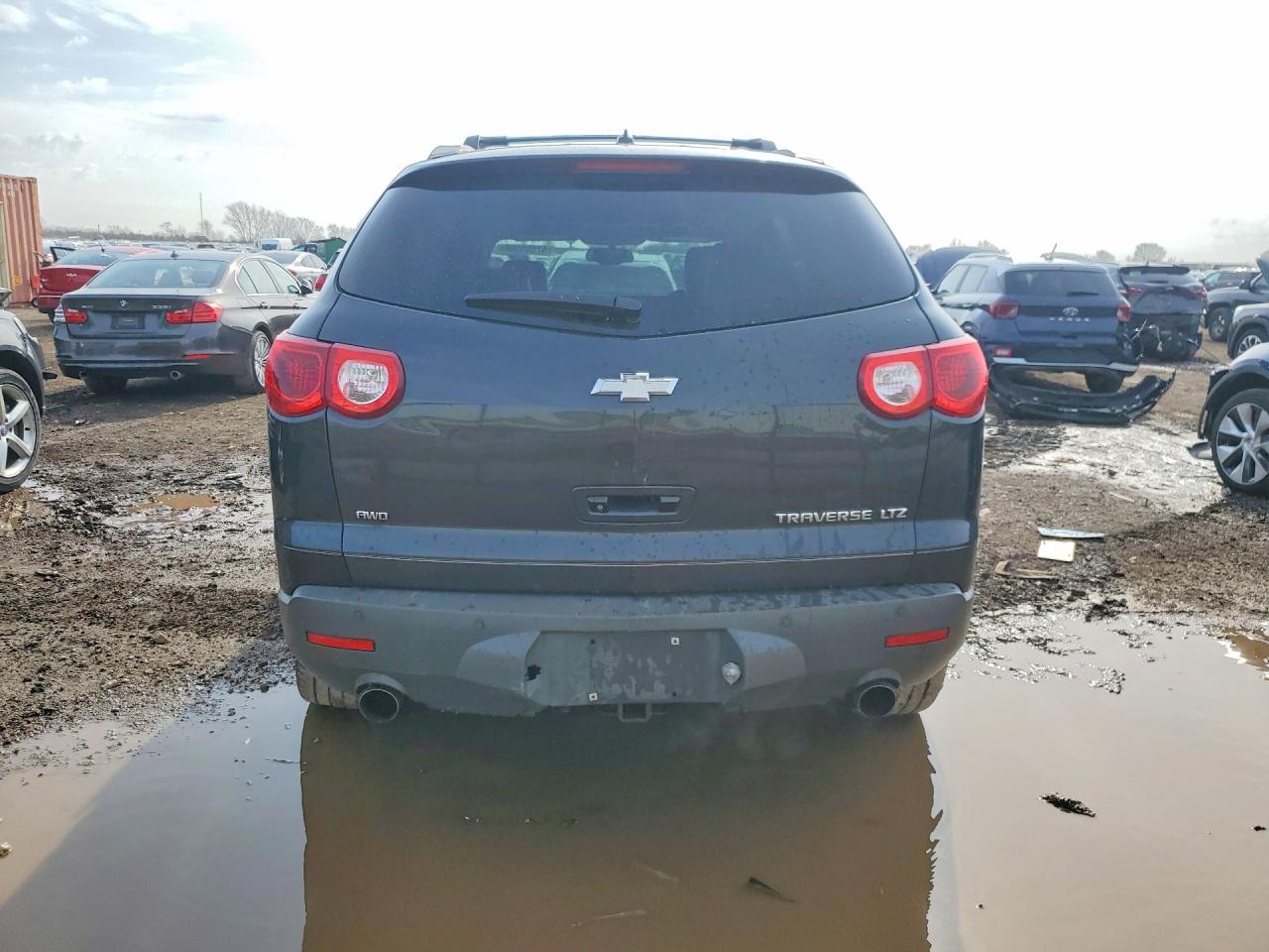 2011 Chevrolet Traverse Ltz Black vin: 1GNKVLEDXBJ318106