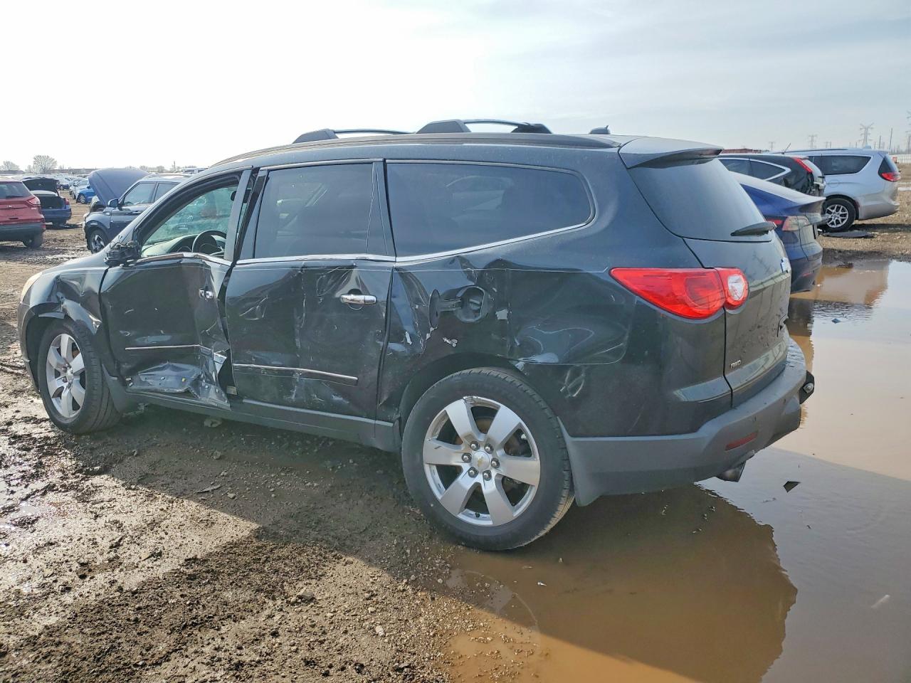 2011 Chevrolet Traverse Ltz Black vin: 1GNKVLEDXBJ318106