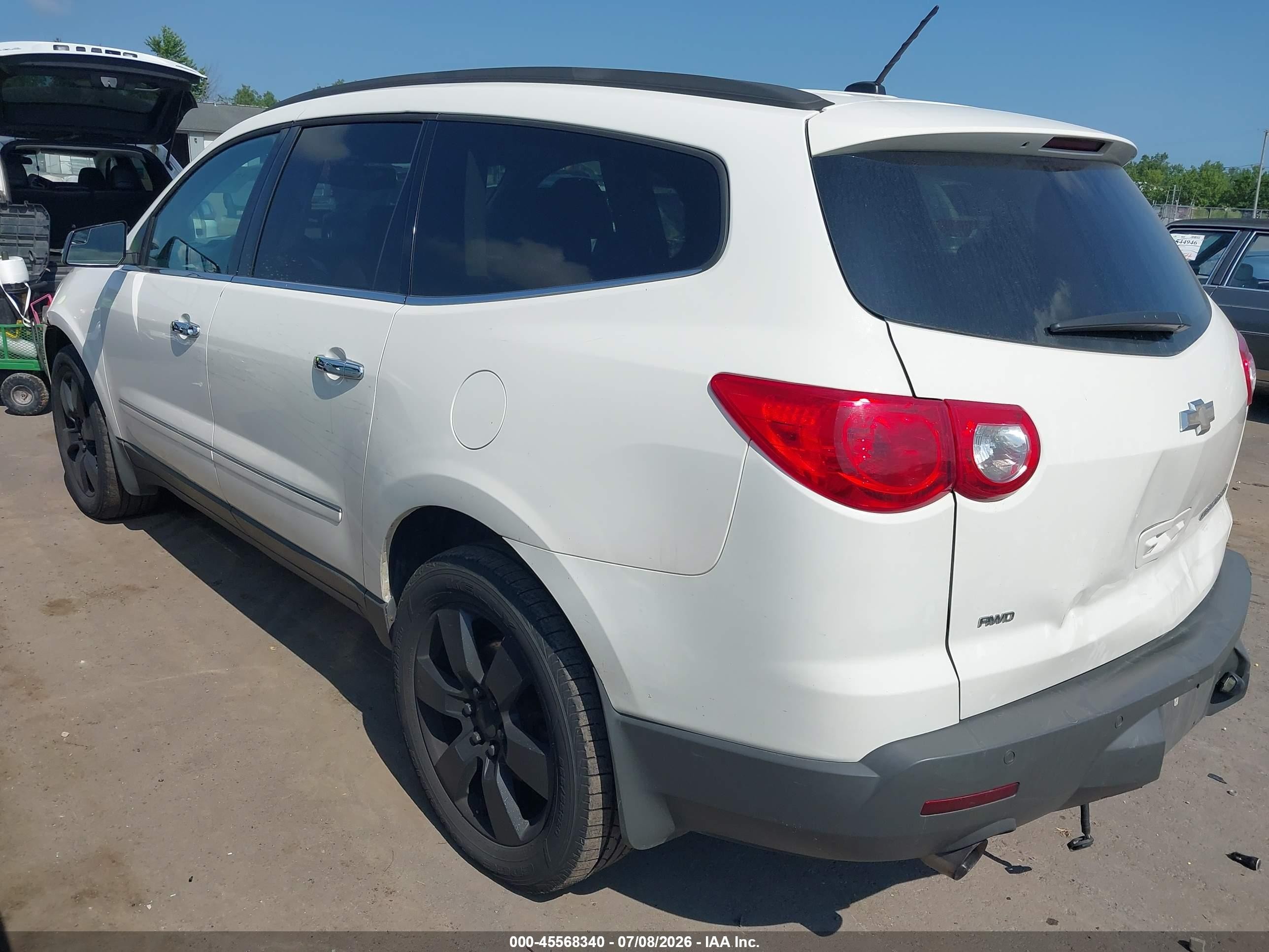 2012 Chevrolet Traverse Ltz White vin: 1GNKVLEDXCJ331990