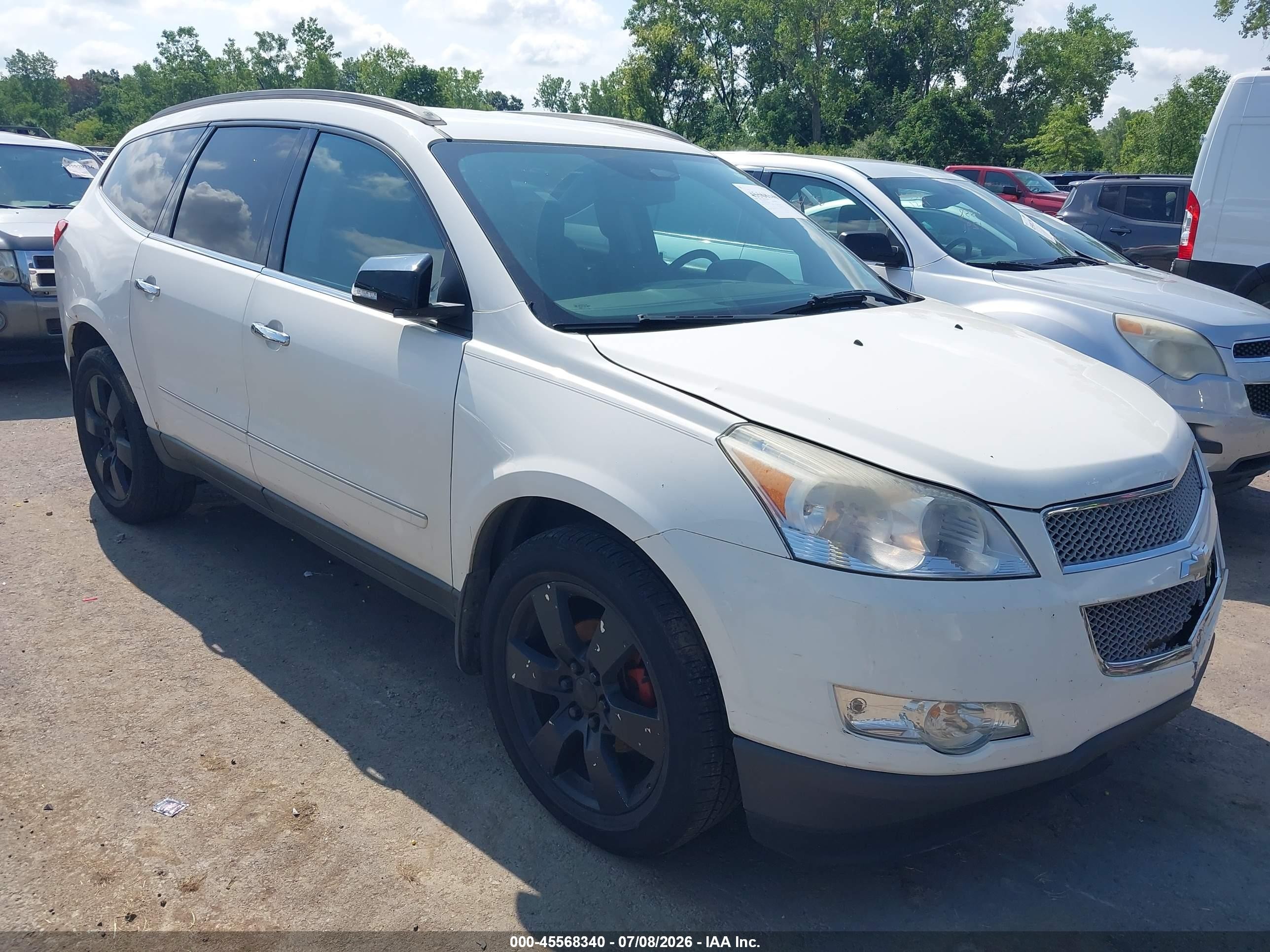 2012 Chevrolet Traverse Ltz White vin: 1GNKVLEDXCJ331990