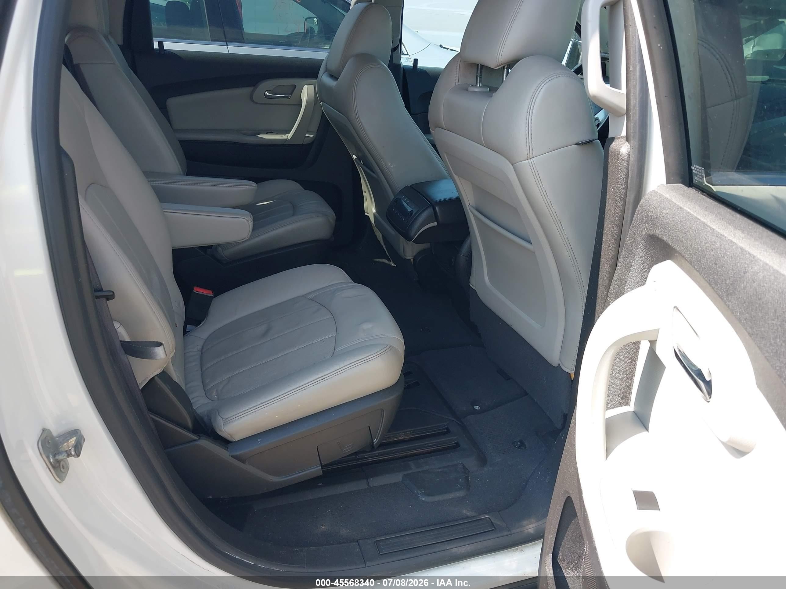 2012 Chevrolet Traverse Ltz White vin: 1GNKVLEDXCJ331990