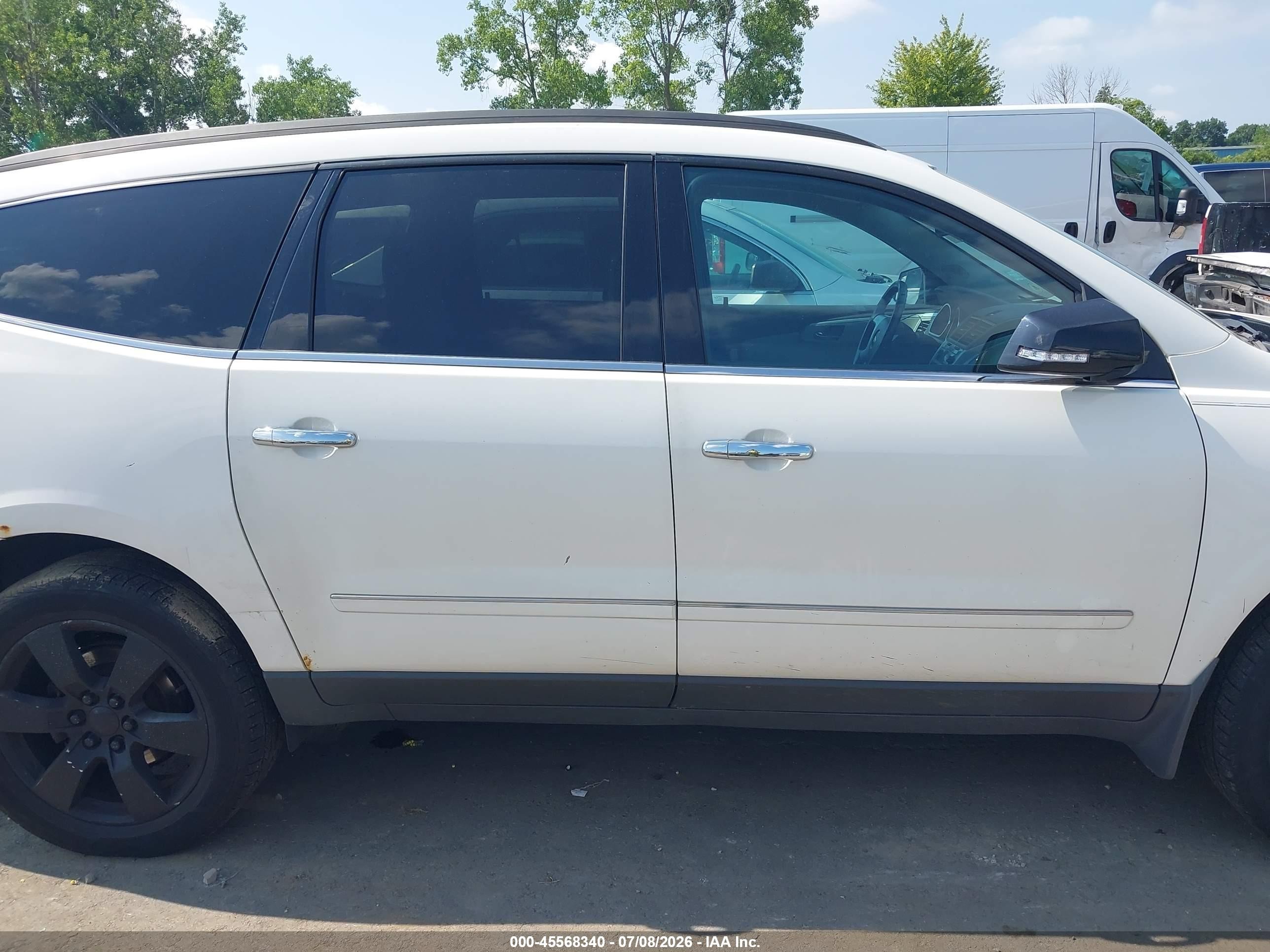 2012 Chevrolet Traverse Ltz White vin: 1GNKVLEDXCJ331990