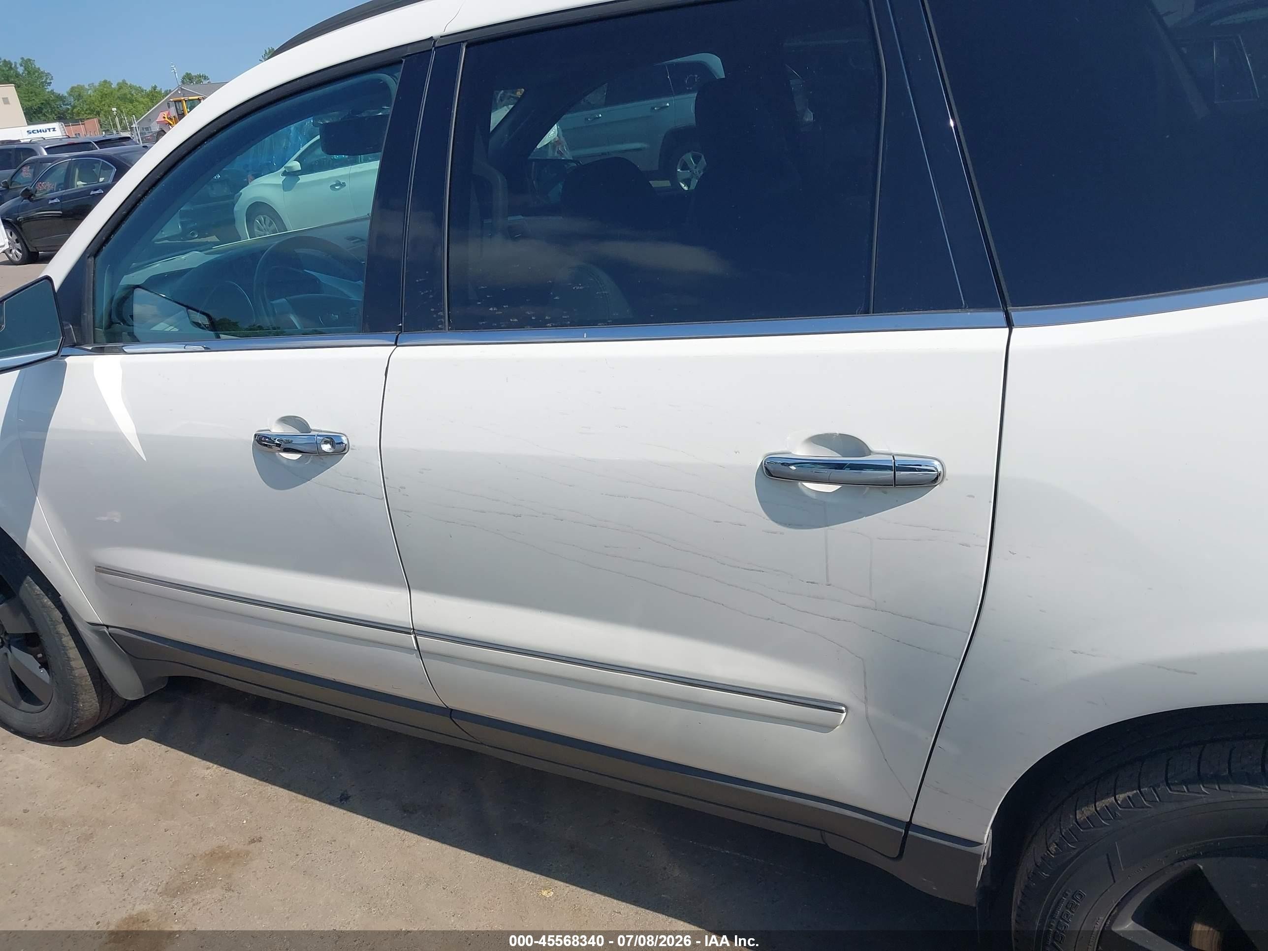 2012 Chevrolet Traverse Ltz White vin: 1GNKVLEDXCJ331990