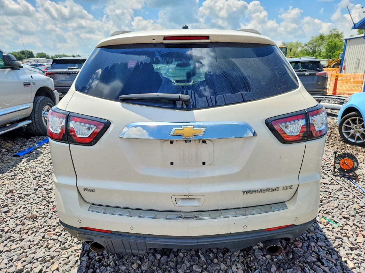 2013 Chevrolet Traverse Ltz White vin: 1GNKVLKD3DJ196678