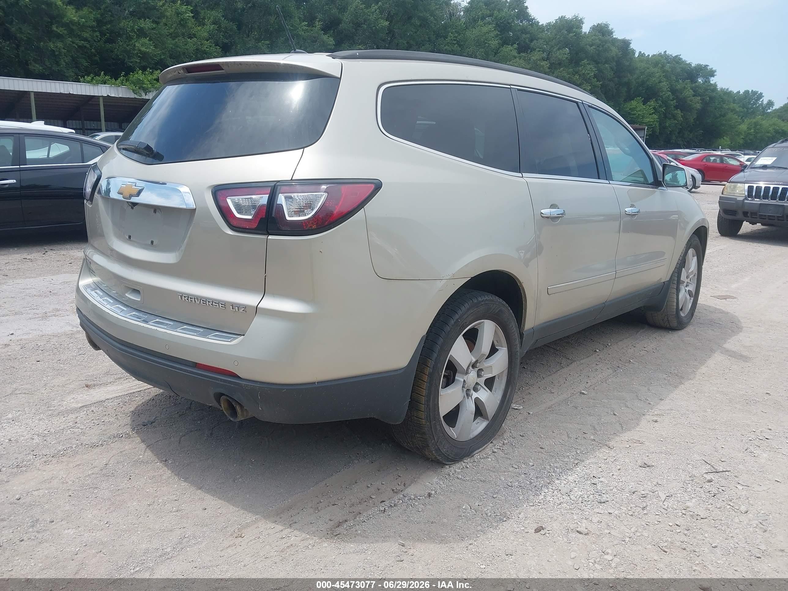 2013 Chevrolet Traverse Ltz Gold vin: 1GNKVLKD6DJ108688