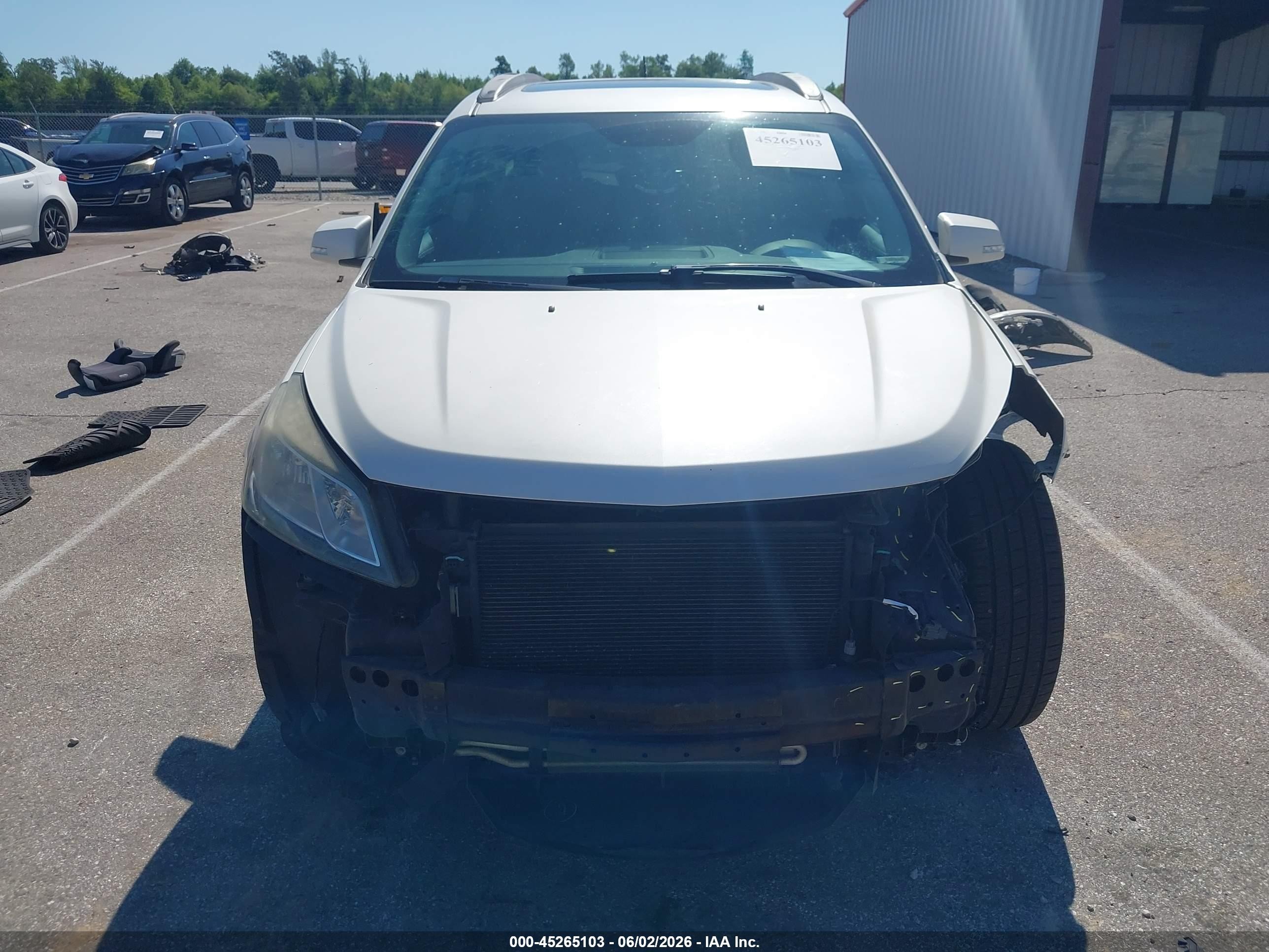 2013 Chevrolet Traverse Ltz White vin: 1GNKVLKD8DJ262402