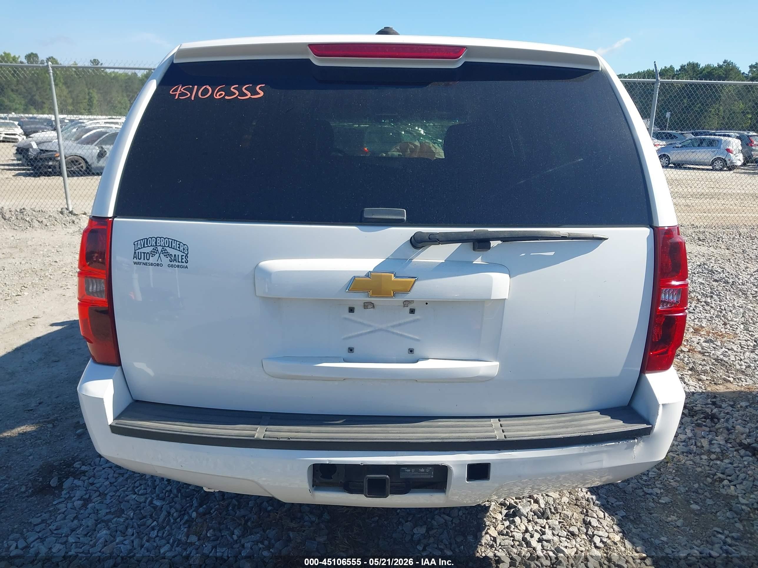 2014 Chevrolet Tahoe Commercial Fleet White vin: 1GNLC2E01ER204955