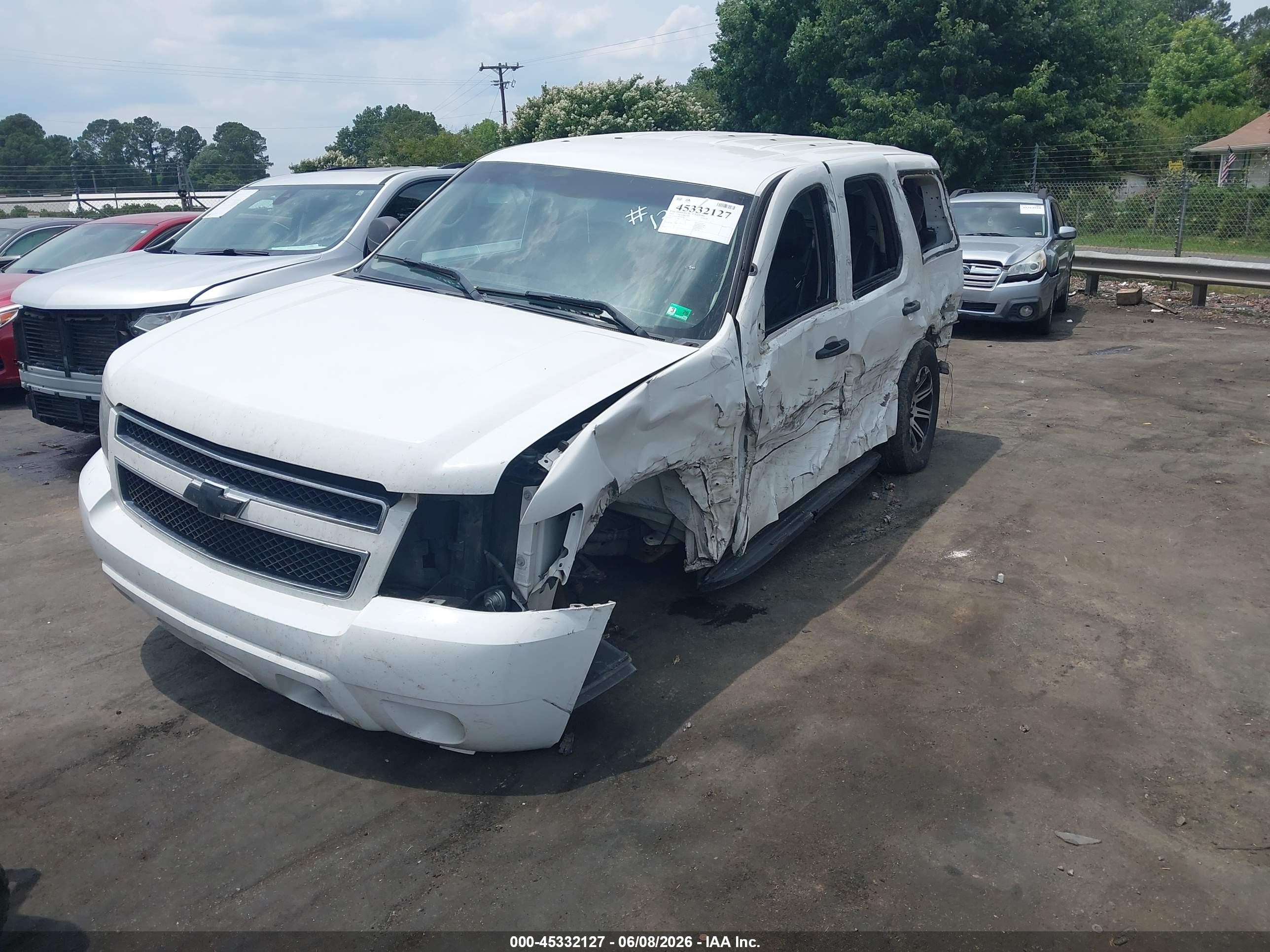 2013 Chevrolet Tahoe Commercial Fleet White vin: 1GNLC2E05DR254384
