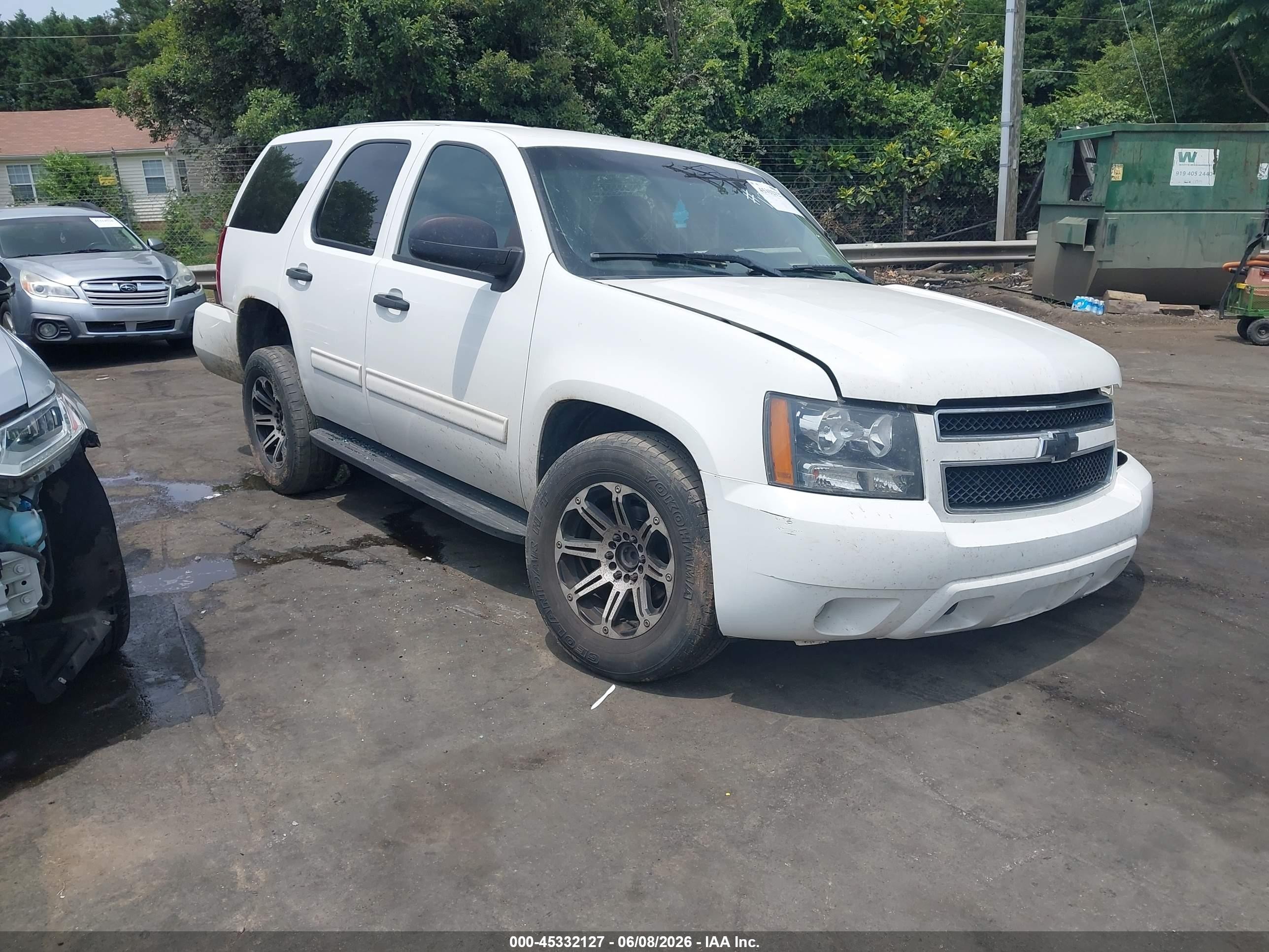 2013 Chevrolet Tahoe Commercial Fleet White vin: 1GNLC2E05DR254384
