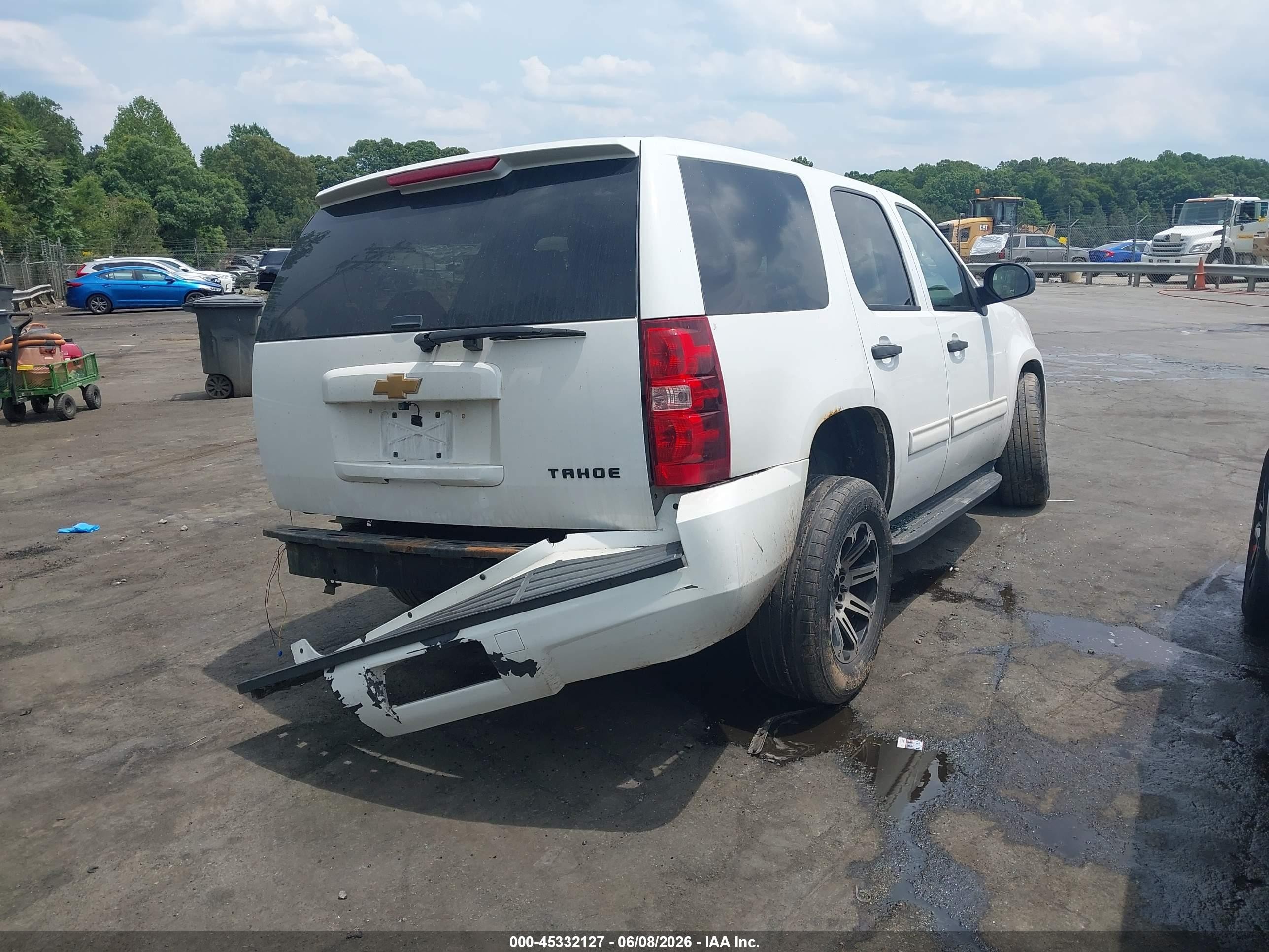 2013 Chevrolet Tahoe Commercial Fleet White vin: 1GNLC2E05DR254384