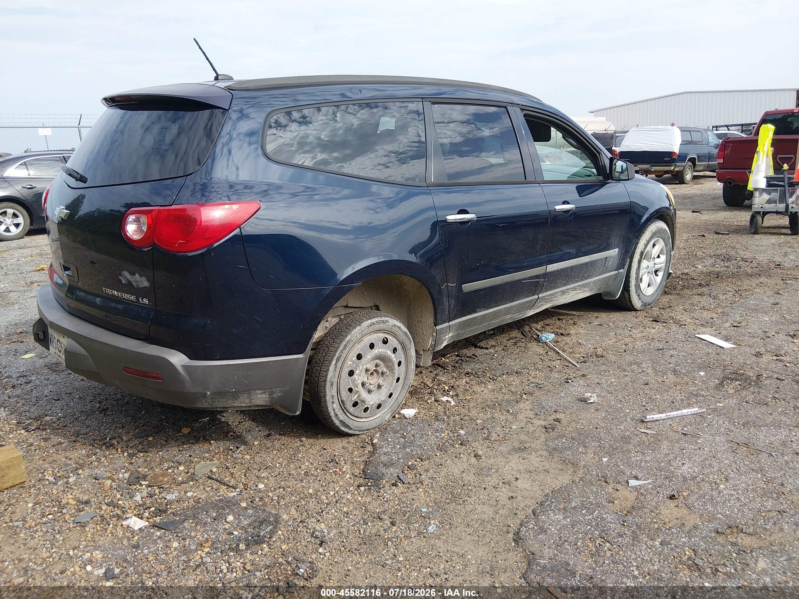 2010 Chevrolet Traverse Ls Blue vin: 1GNLREED8AS118564