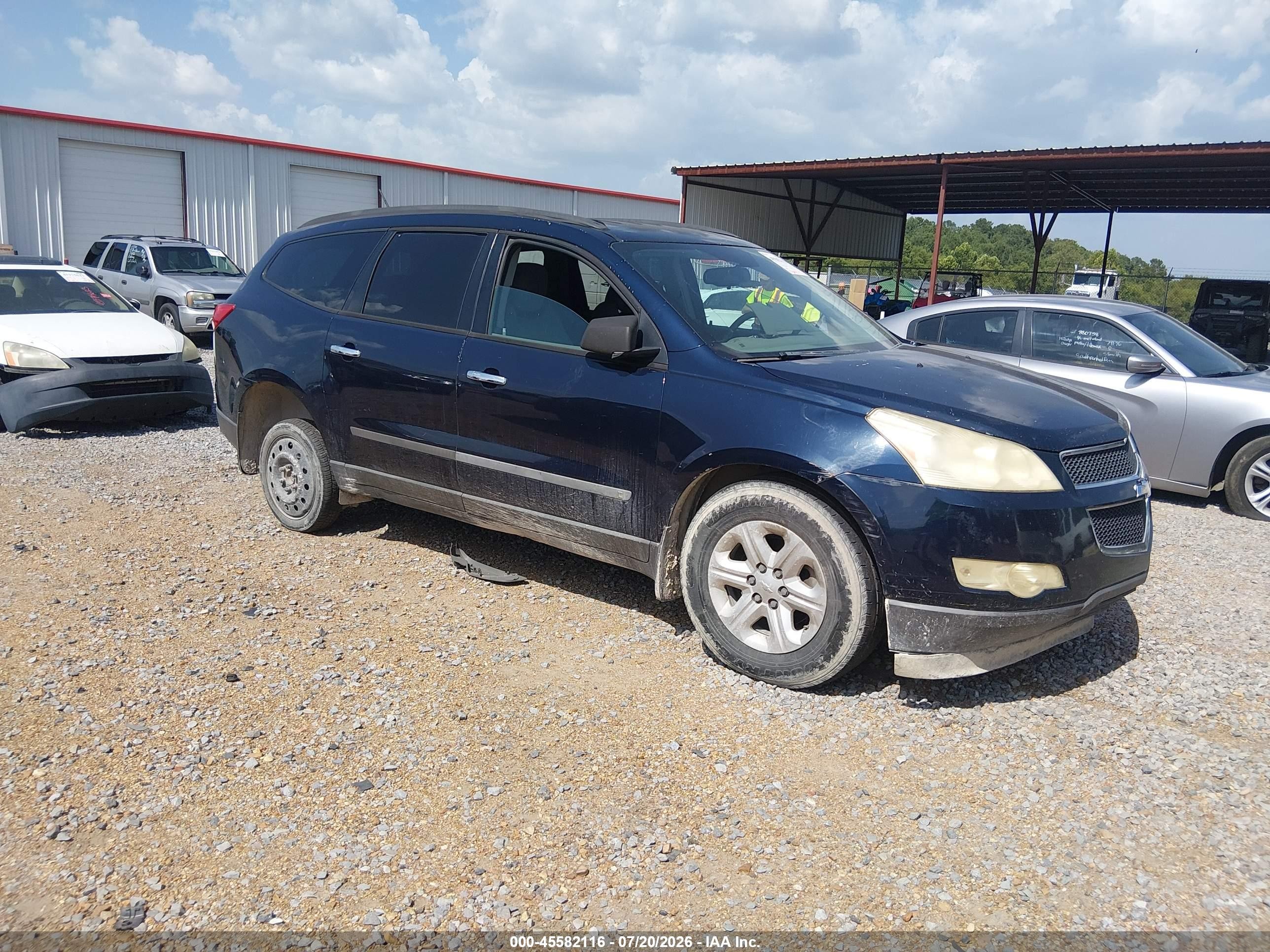 2010 Chevrolet Traverse Ls Blue vin: 1GNLREED8AS118564