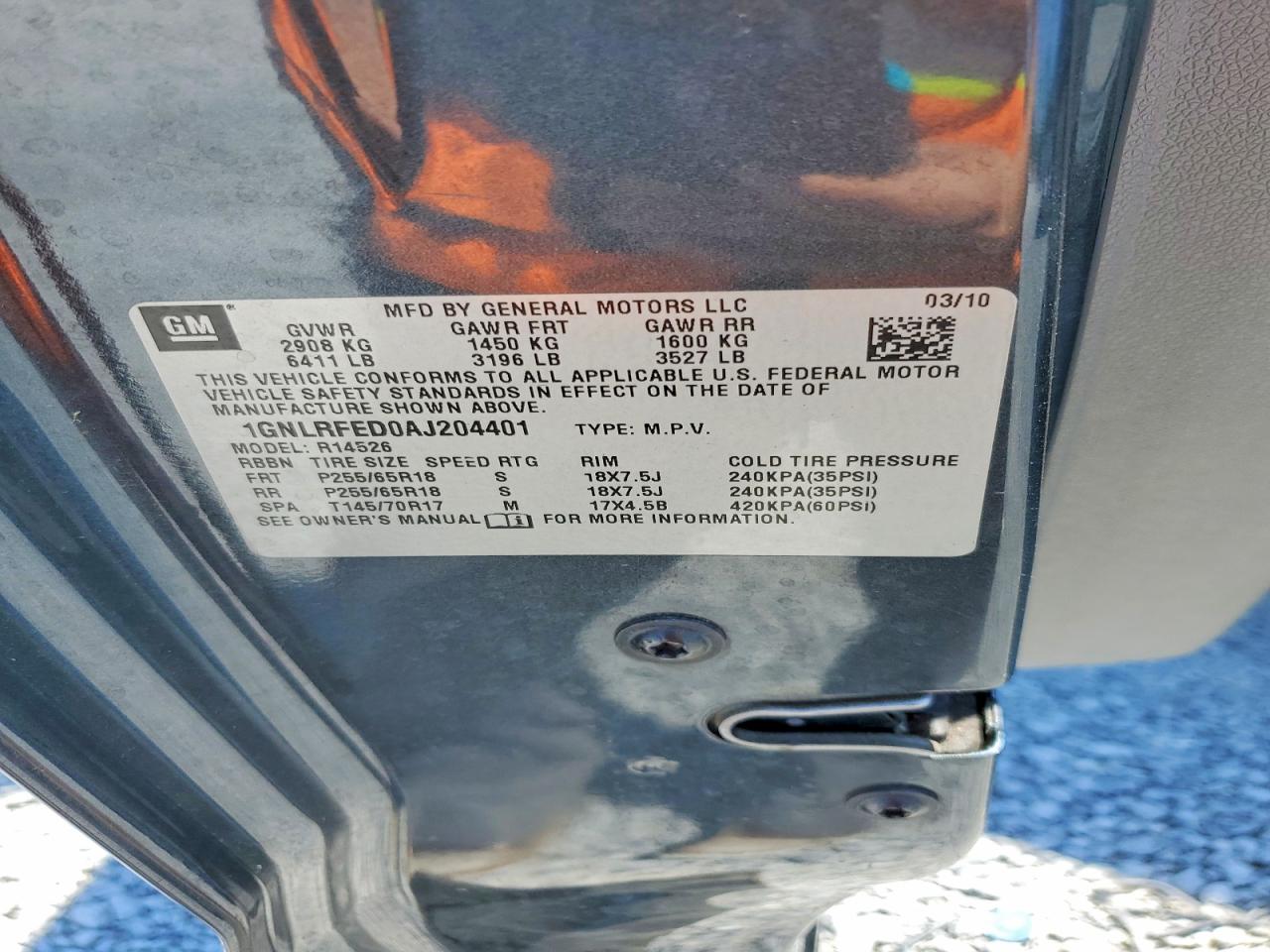 2010 Chevrolet Traverse Lt Gray vin: 1GNLRFED0AJ204401