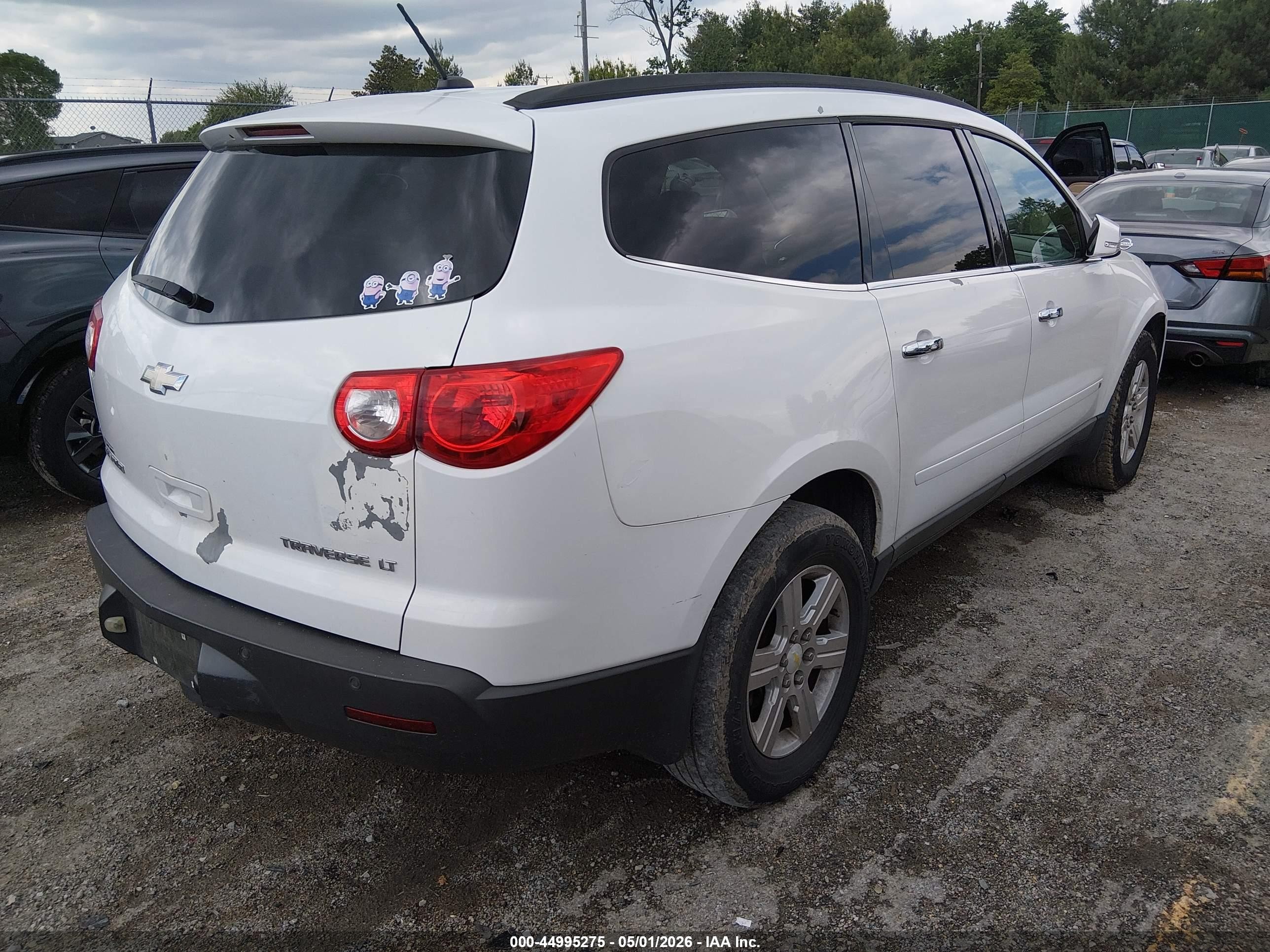 2010 Chevrolet Traverse Lt White vin: 1GNLRFED3AS109678