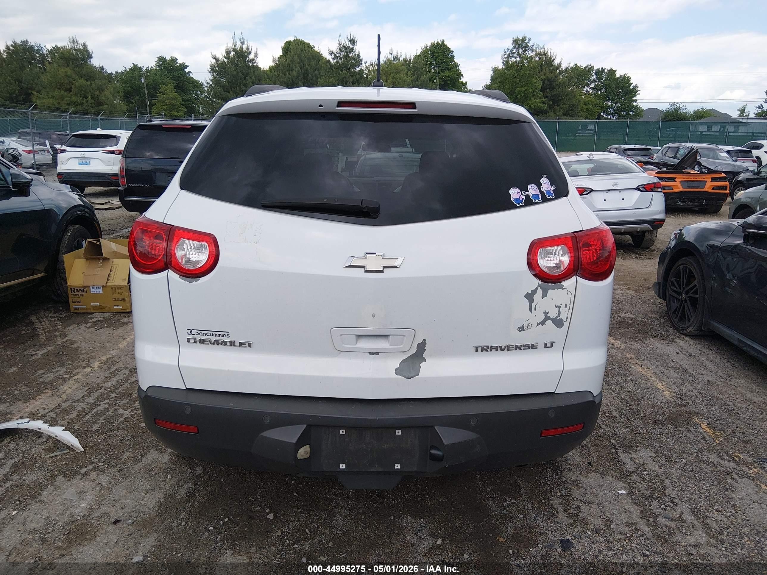 2010 Chevrolet Traverse Lt White vin: 1GNLRFED3AS109678