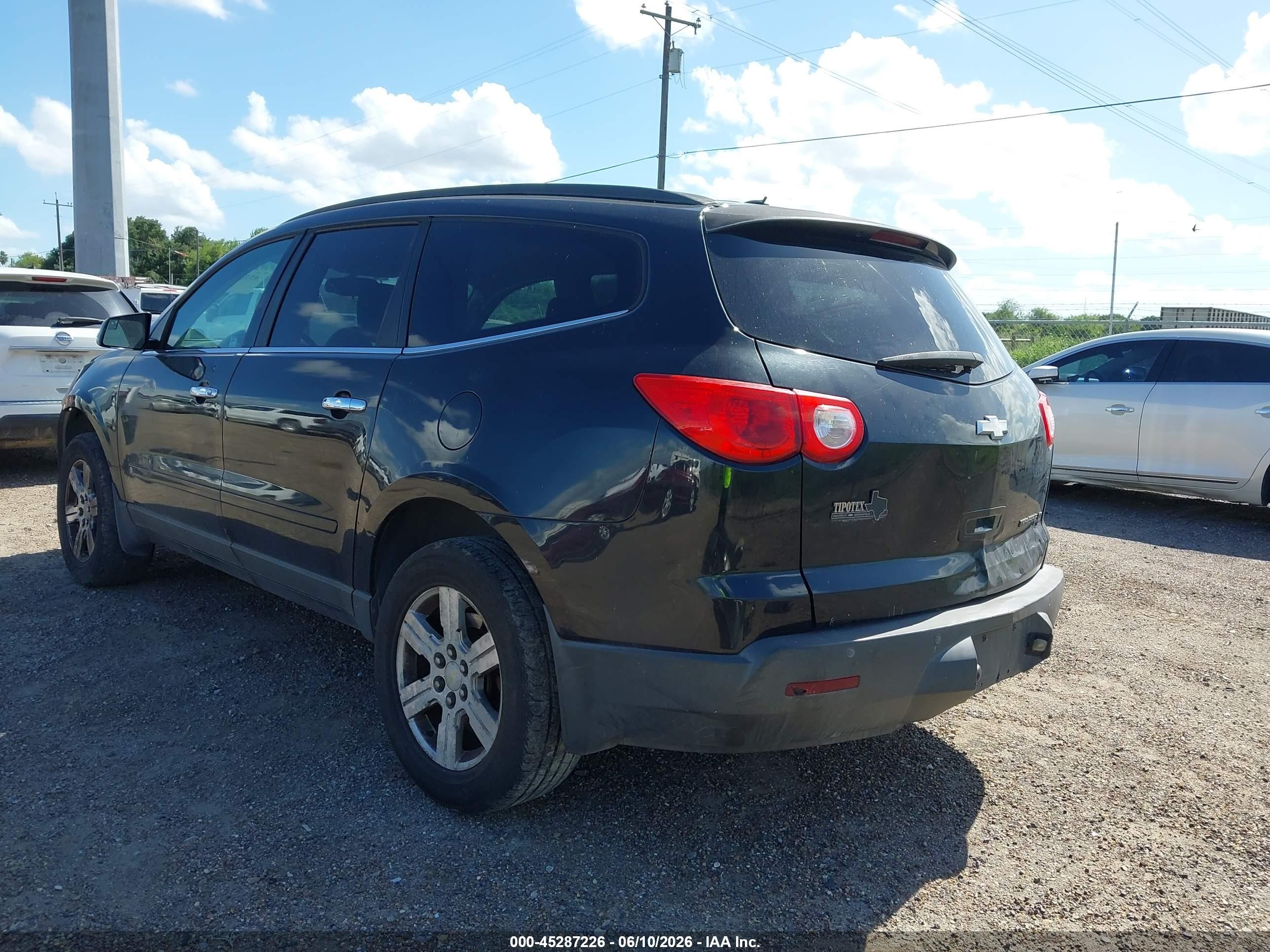 2010 Chevrolet Traverse Lt Black vin: 1GNLRFED3AS120406