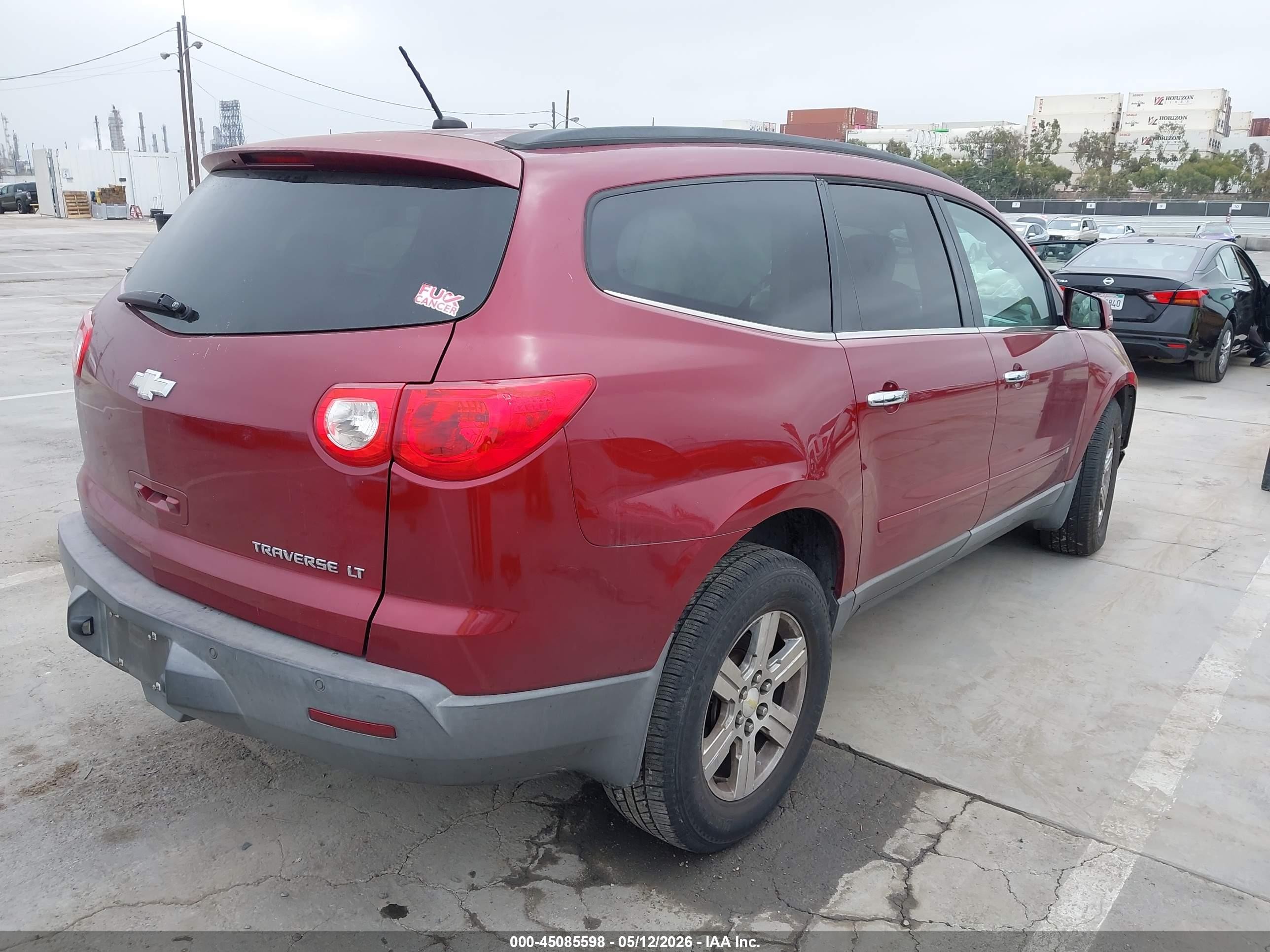 2010 Chevrolet Traverse Lt Burgundy vin: 1GNLRFED3AS140042