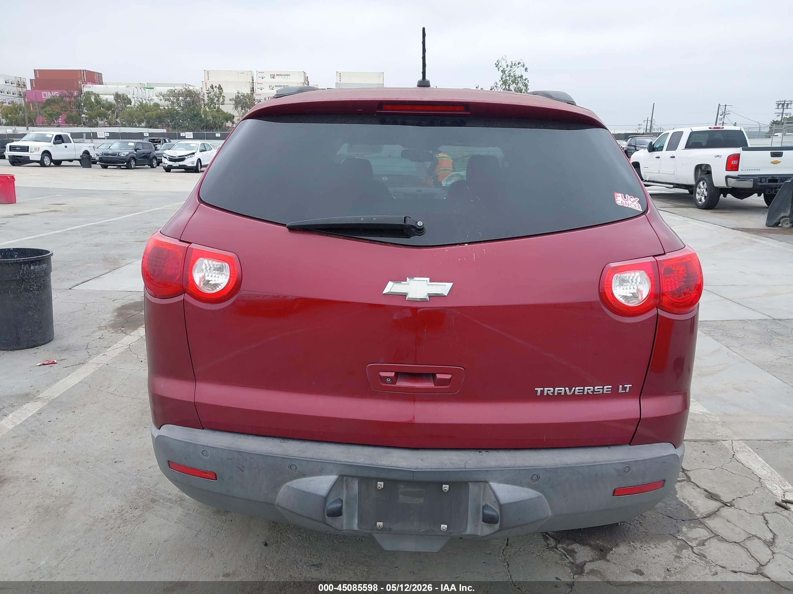 2010 Chevrolet Traverse Lt Burgundy vin: 1GNLRFED3AS140042