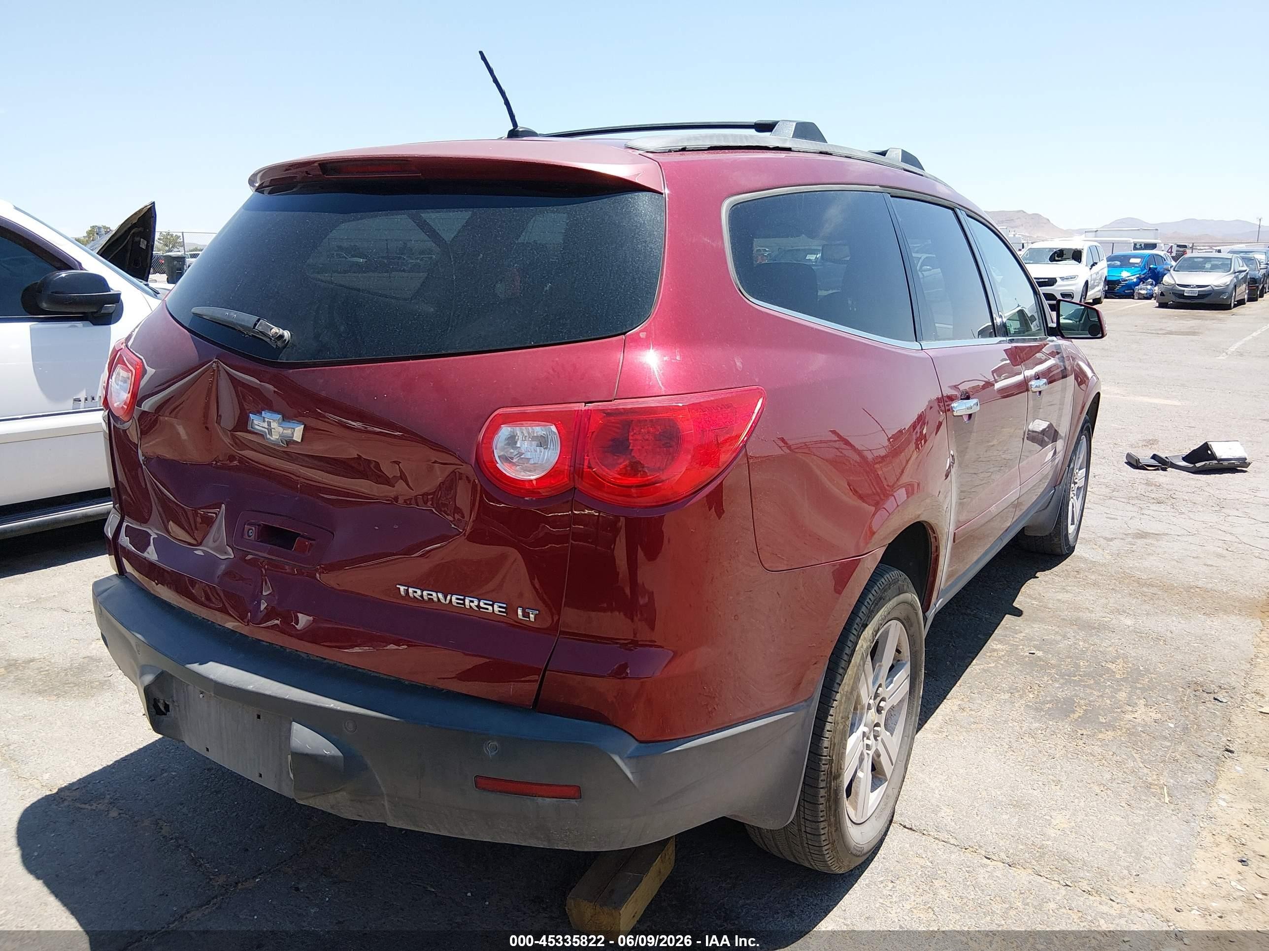 2010 Chevrolet Traverse Lt Maroon vin: 1GNLRFED4AJ198019