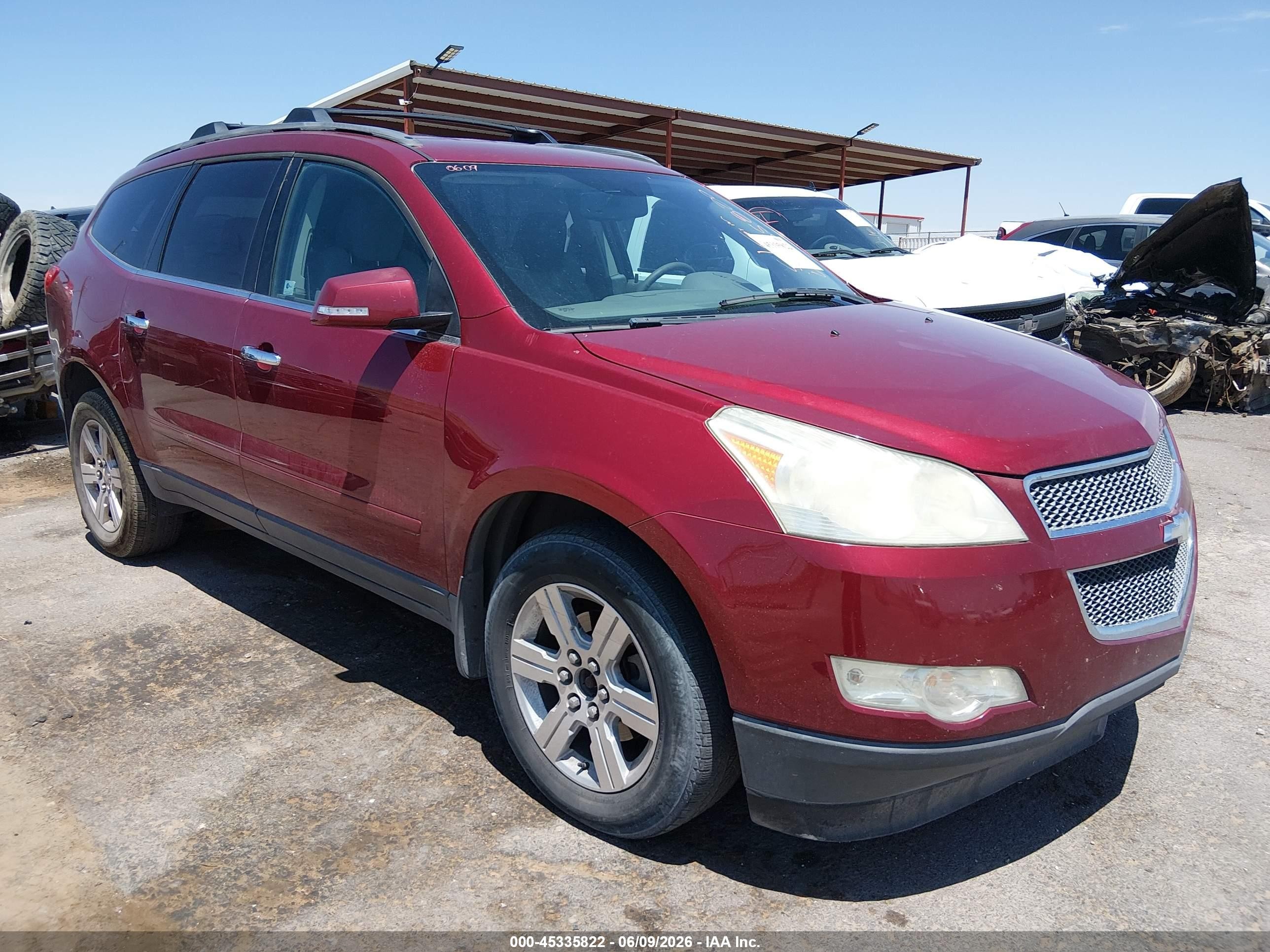 2010 Chevrolet Traverse Lt Maroon vin: 1GNLRFED4AJ198019