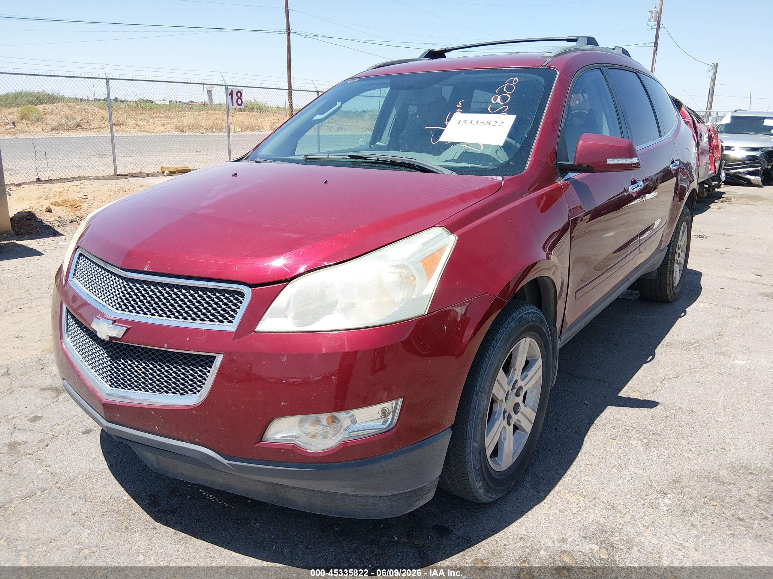 2010 Chevrolet Traverse Lt Maroon vin: 1GNLRFED4AJ198019