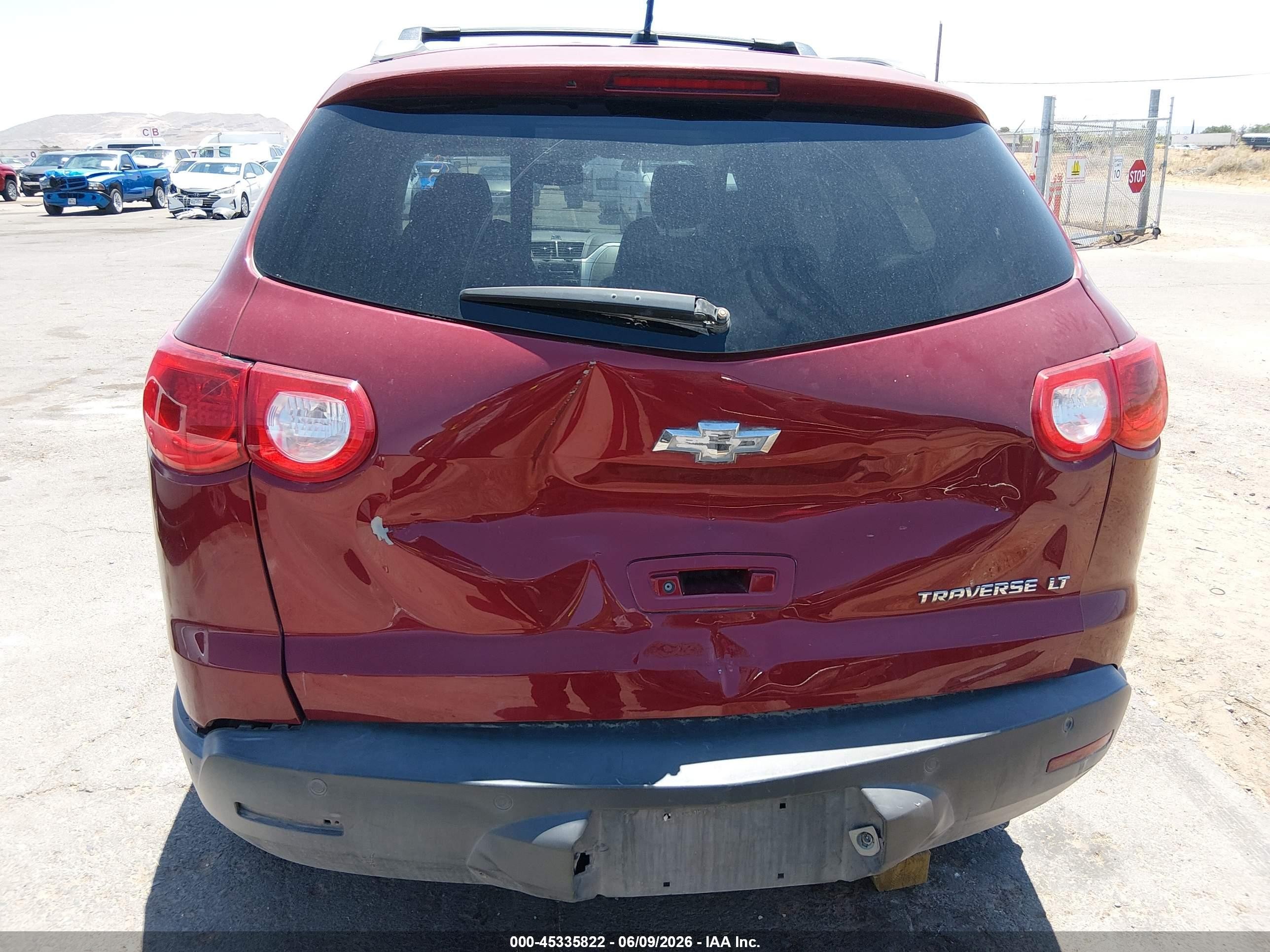 2010 Chevrolet Traverse Lt Maroon vin: 1GNLRFED4AJ198019