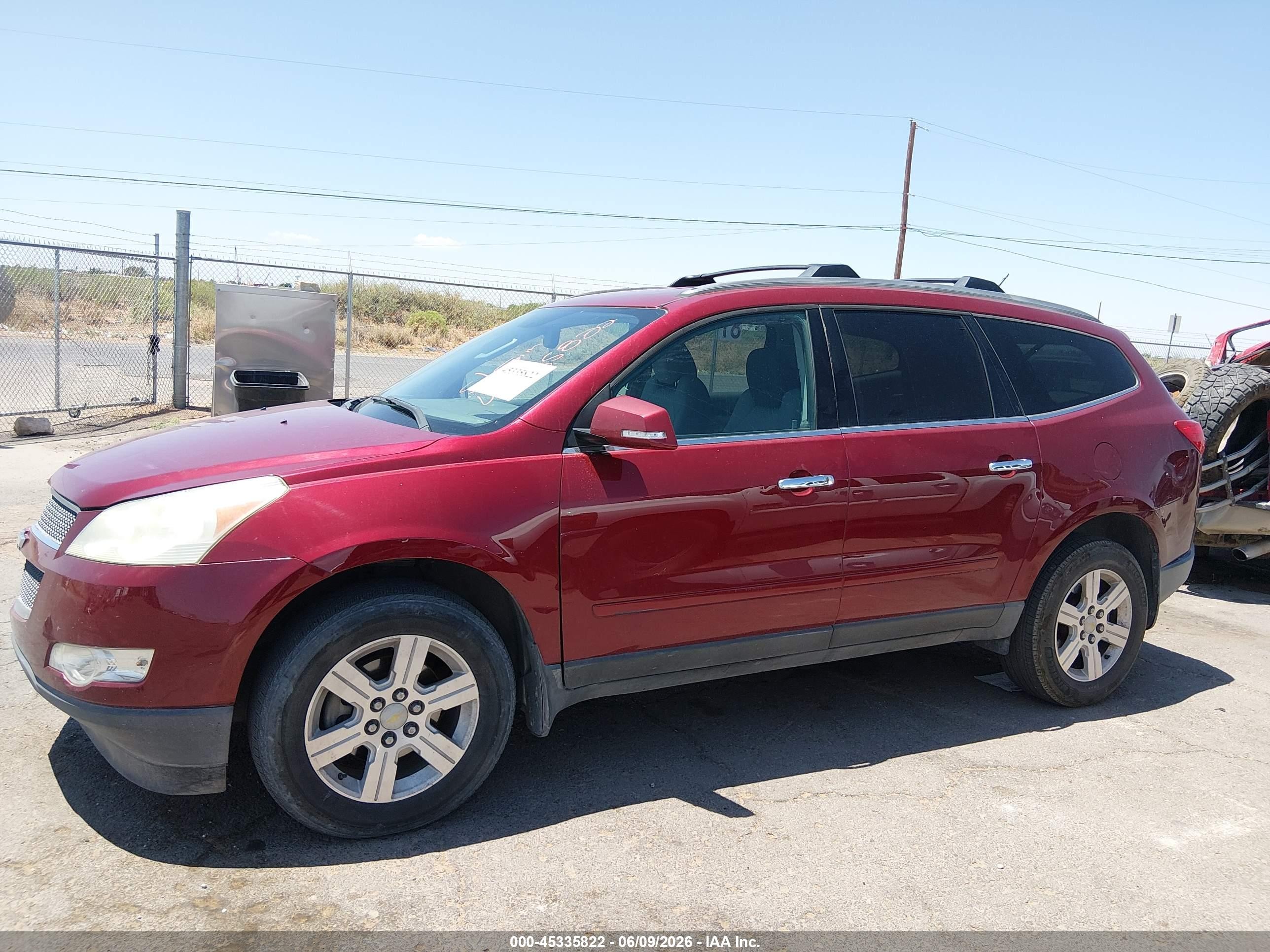 2010 Chevrolet Traverse Lt Maroon vin: 1GNLRFED4AJ198019