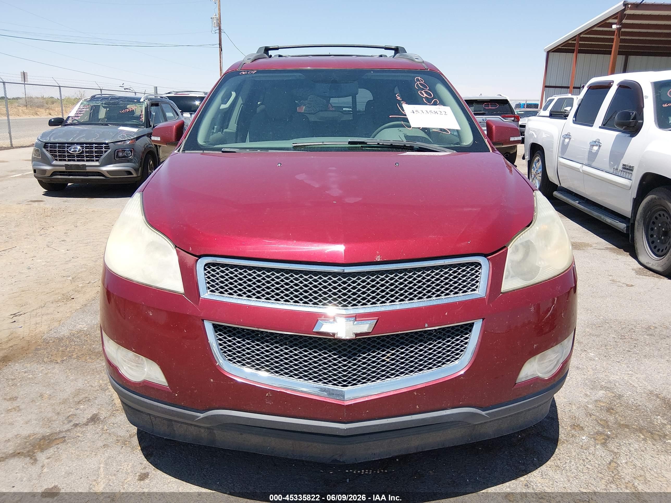 2010 Chevrolet Traverse Lt Maroon vin: 1GNLRFED4AJ198019